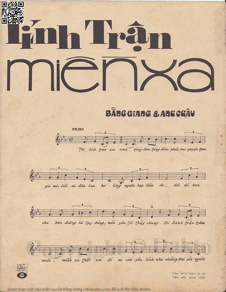 Page 2 of Sheet music PDF Lính trận miền xa - Bằng Giang