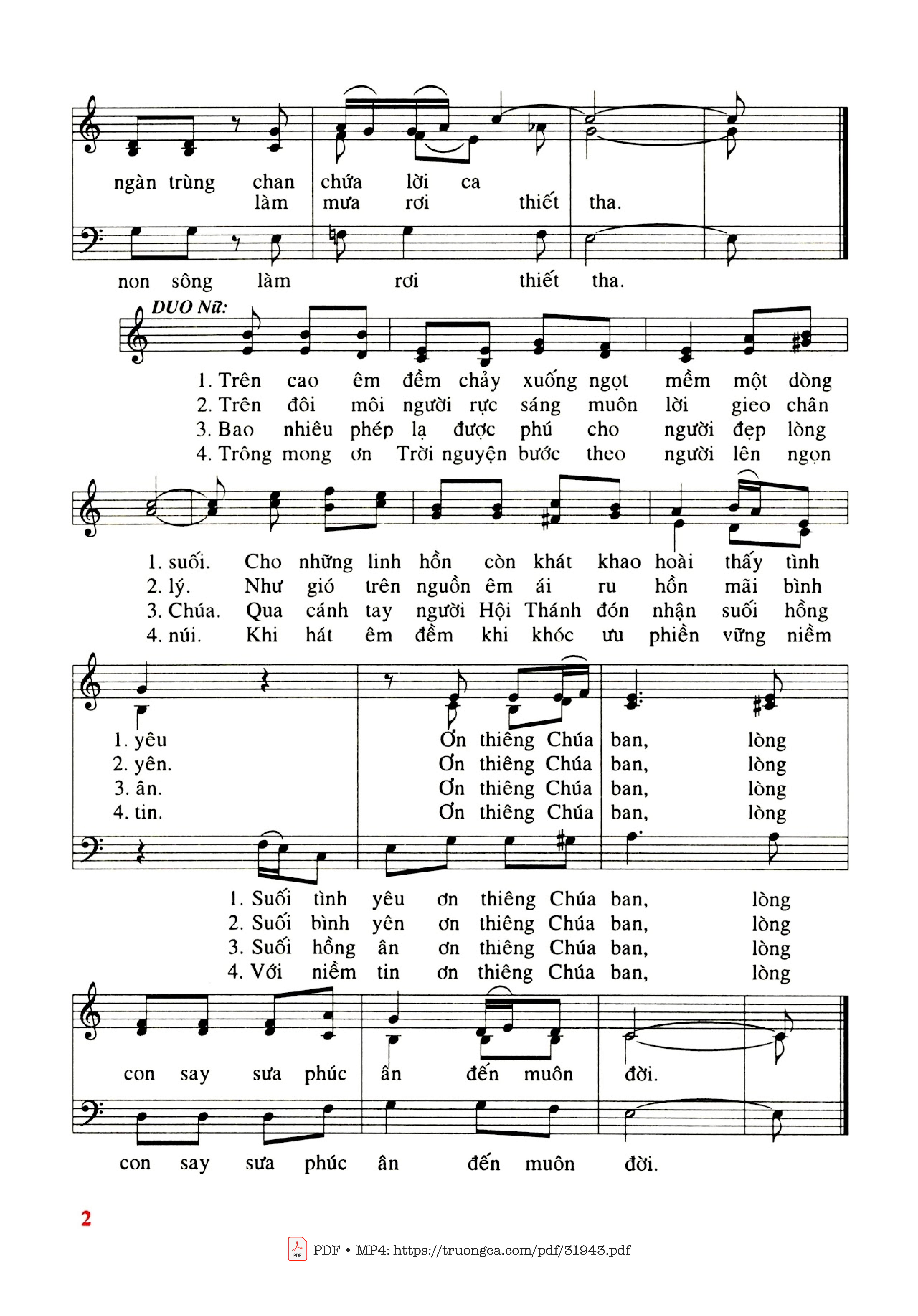 Page 2 of Sheet music PDF Núi Cao Vinh Quang - Phanxico