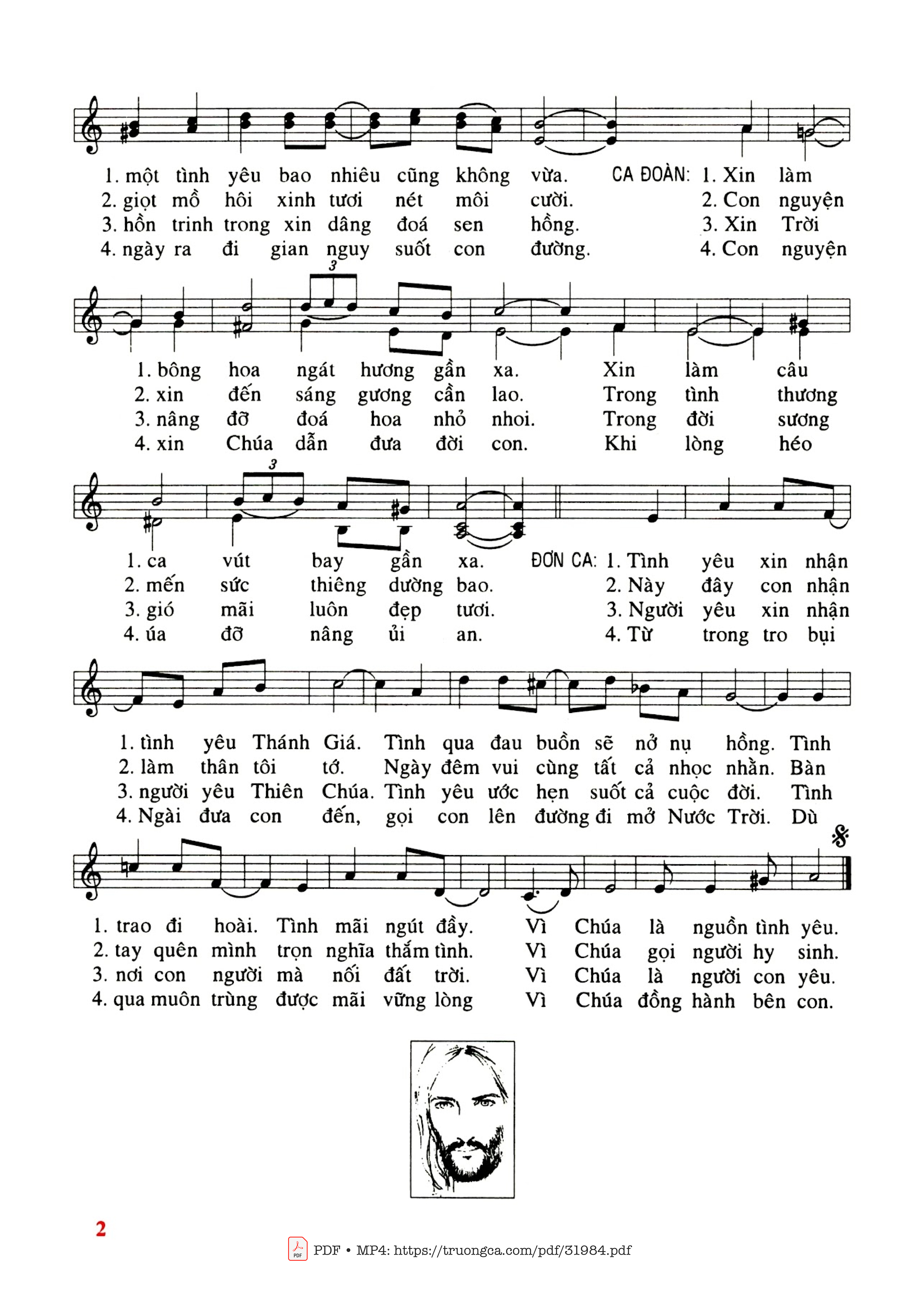 Page 2 of Sheet music PDF Dâng Hiến - Phanxico