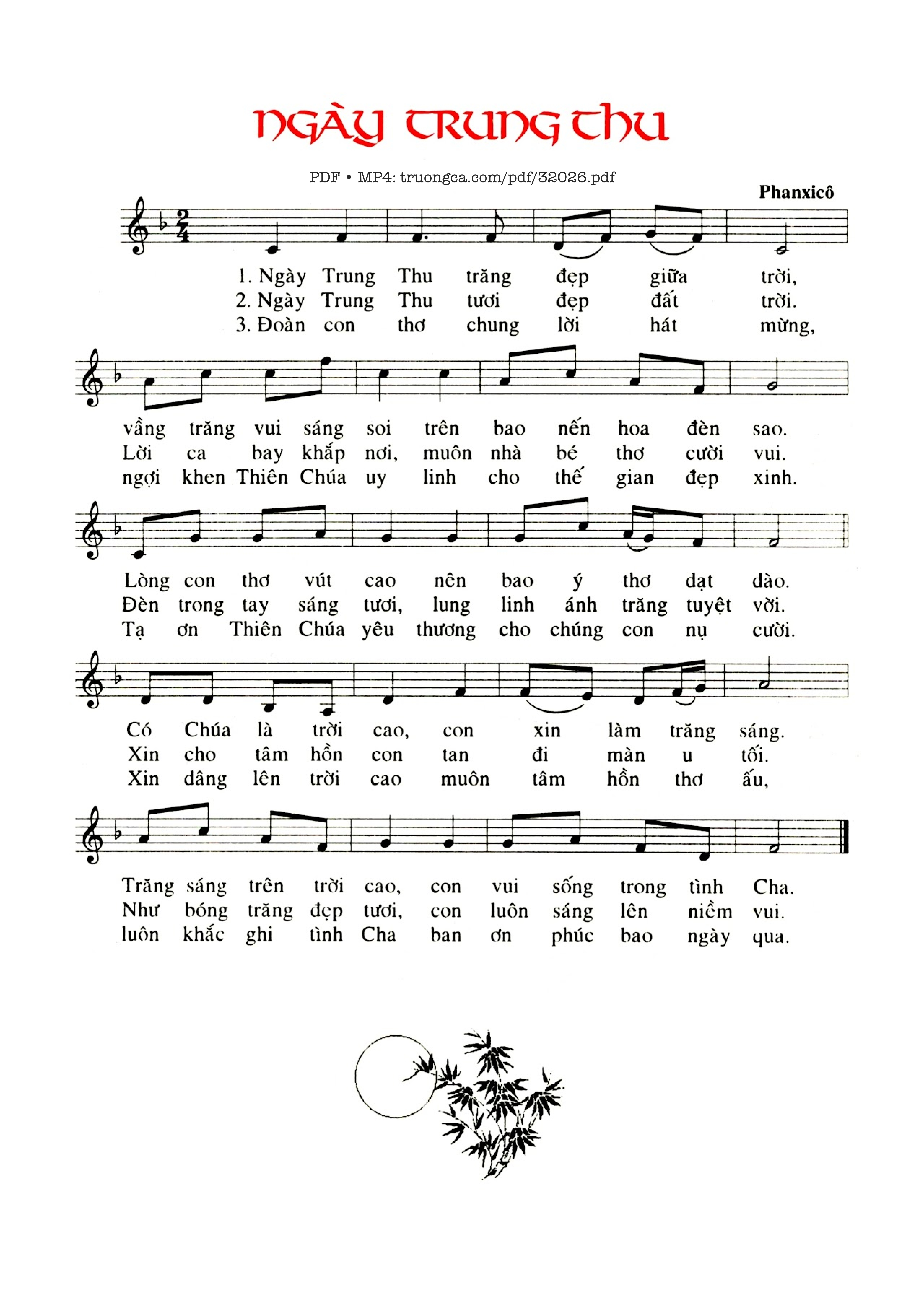 Sheet PDF of Ngày Trung Thu