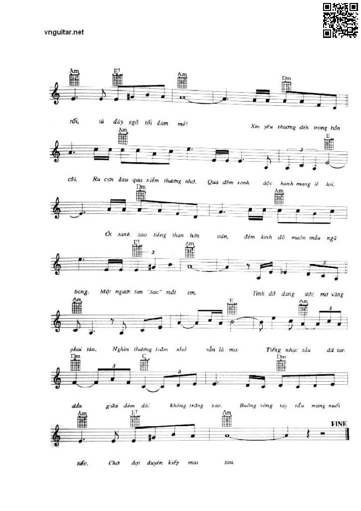 Page 2 of Sheet music PDF Loan mắt nhung - Huỳnh Anh