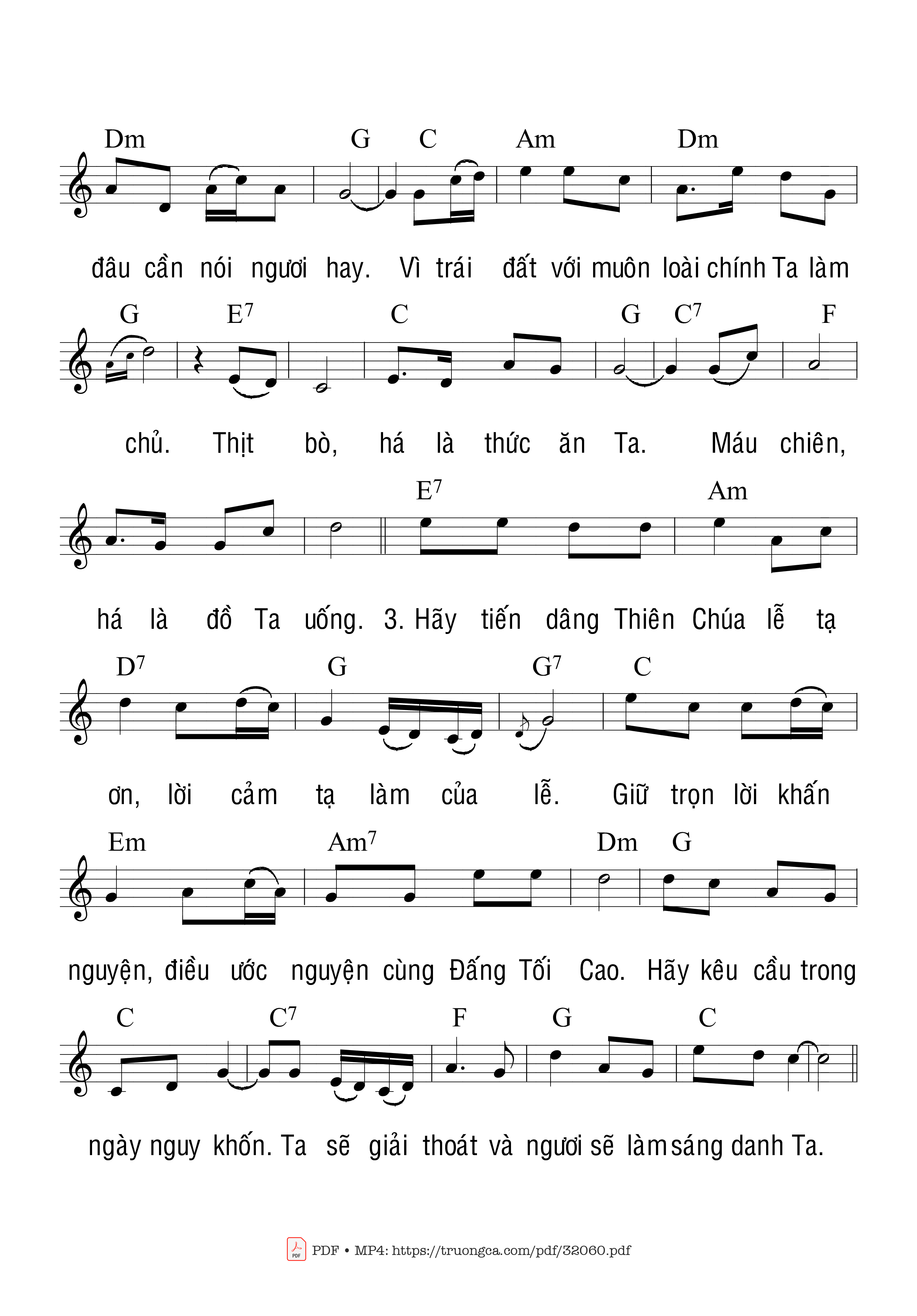 Page 2 of Sheet music PDF Thánh Vịnh 49, Ai Sống Đời Công Chính - Ngọc Linh