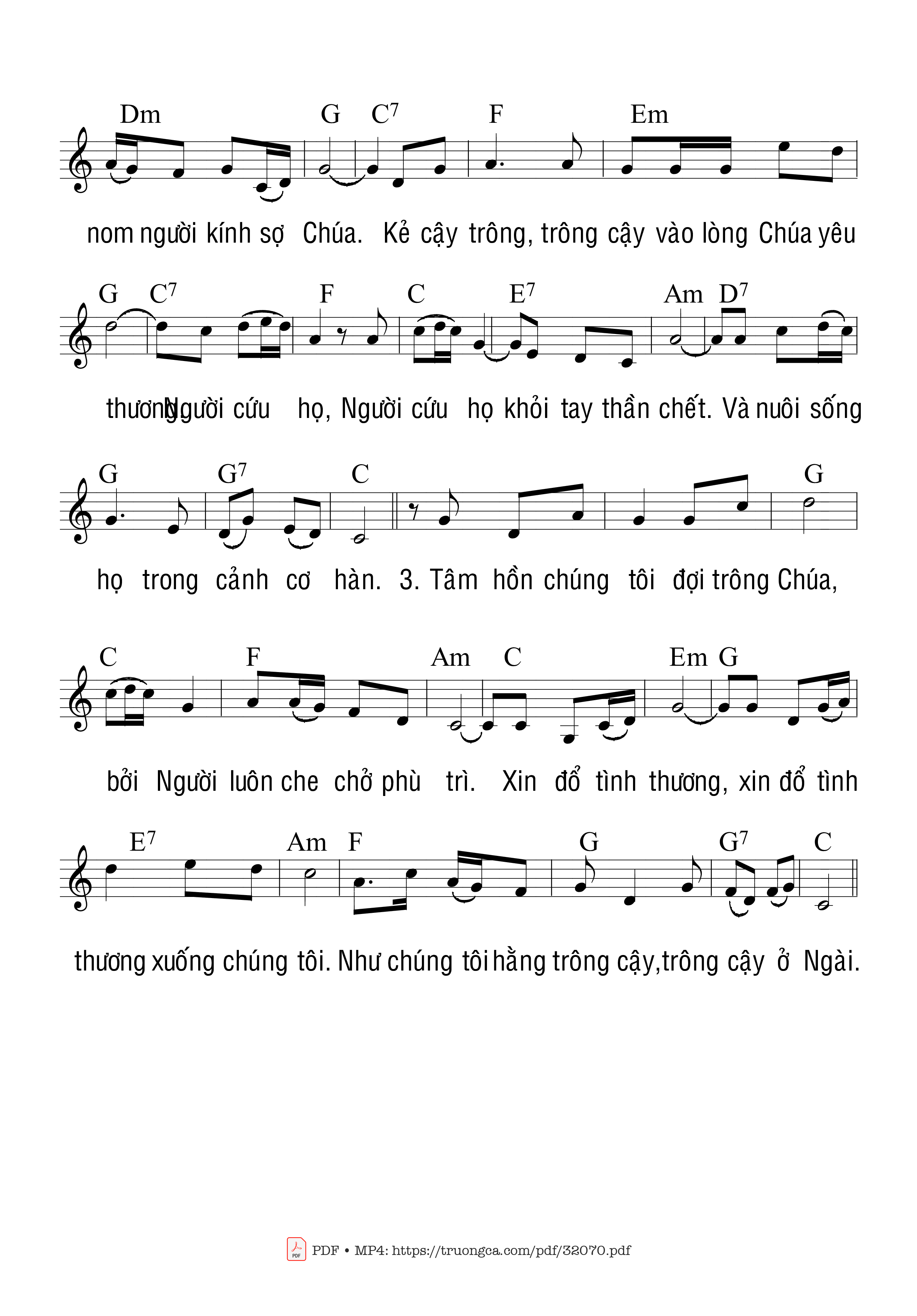 Page 2 of Sheet music PDF Thánh Vịnh 32, Hạnh Phúc Thay Dân Tộc - Ngọc Linh