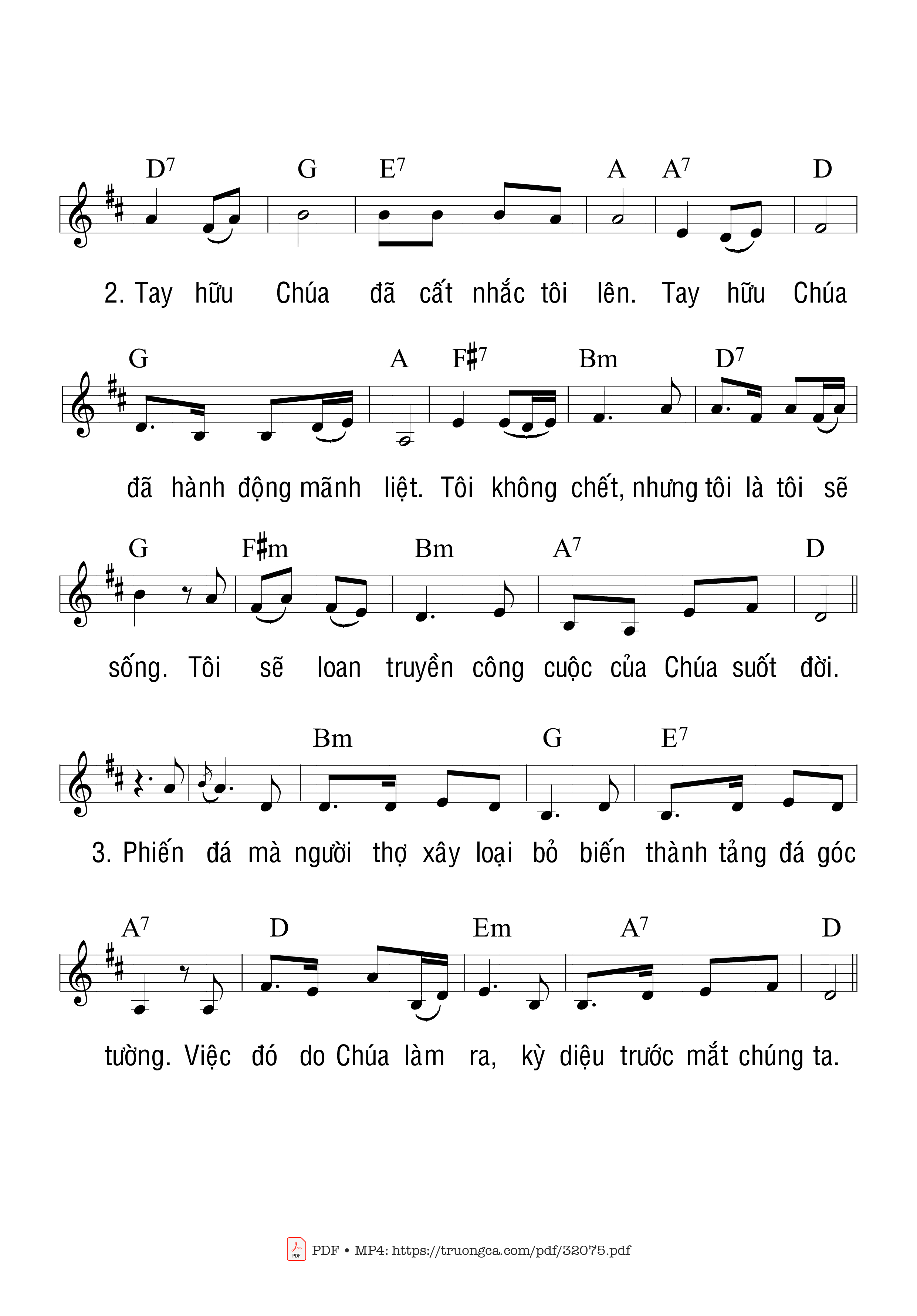 Page 2 of Sheet music PDF Thánh Vịnh 117, Hãy Mừng Vui - Ngọc Linh