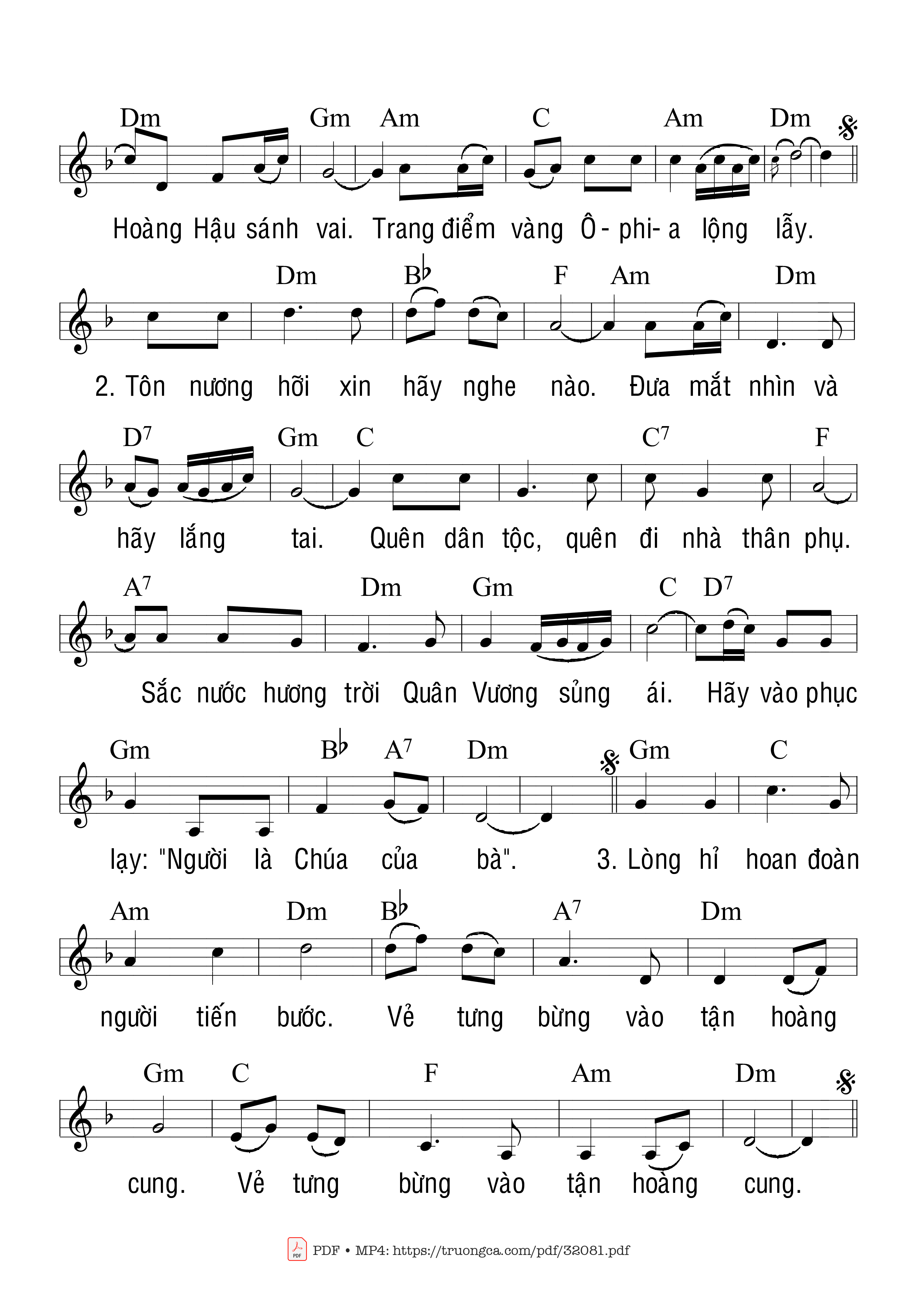 Page 2 of Sheet music PDF Thánh Vịnh 44, Nữ Hoàng Bên Hữu Th V - Ngọc Linh
