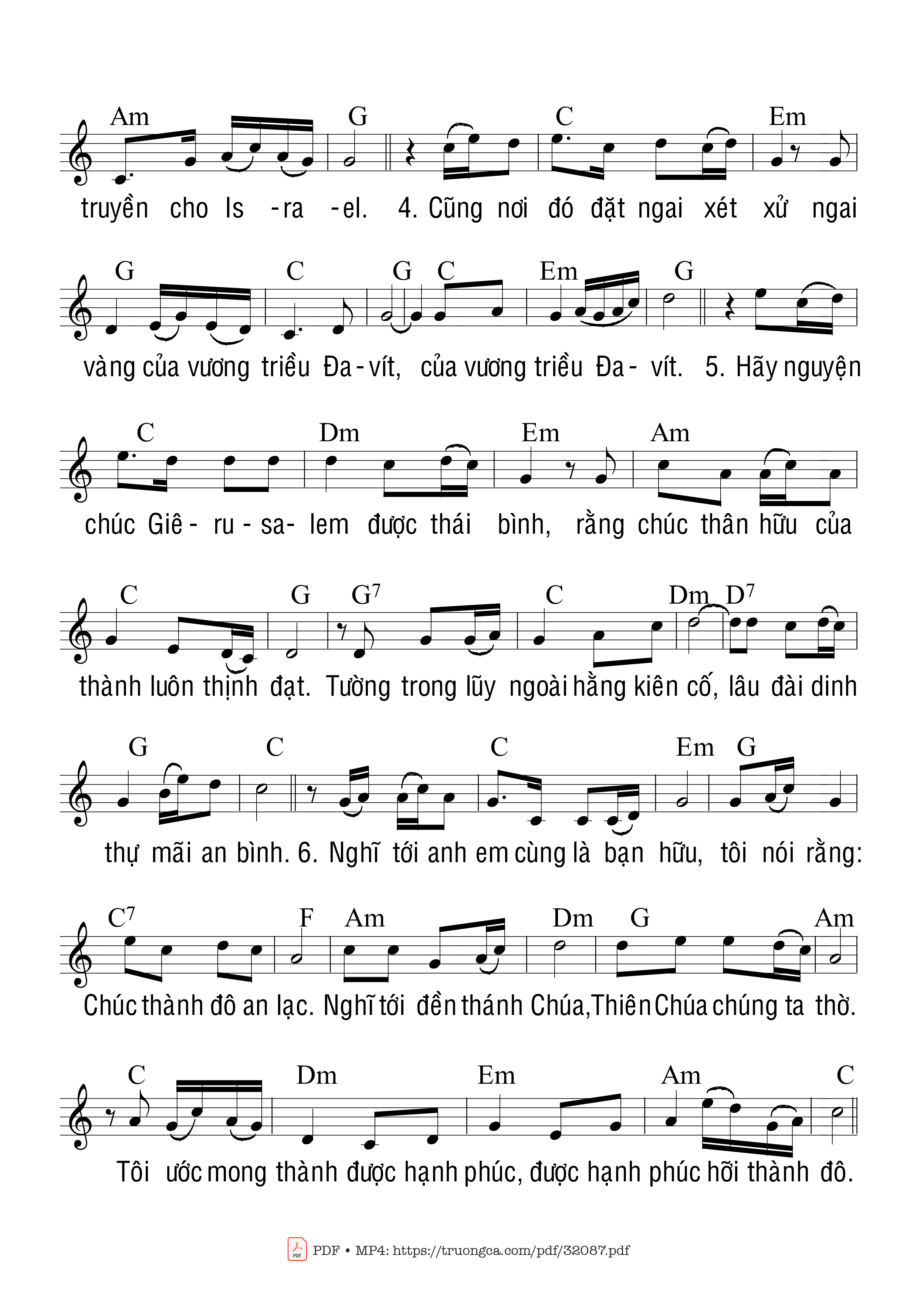 Page 2 of Sheet music PDF Thánh Vịnh 121, Ta Đã Chọn - Ngọc Linh