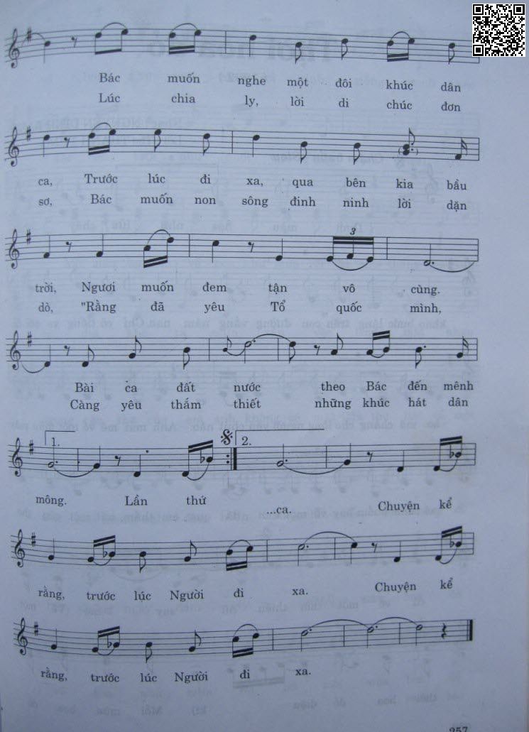 Page 3 of Sheet music PDF Lời Bác dặn trước lúc đi xa - Trần Hoàn