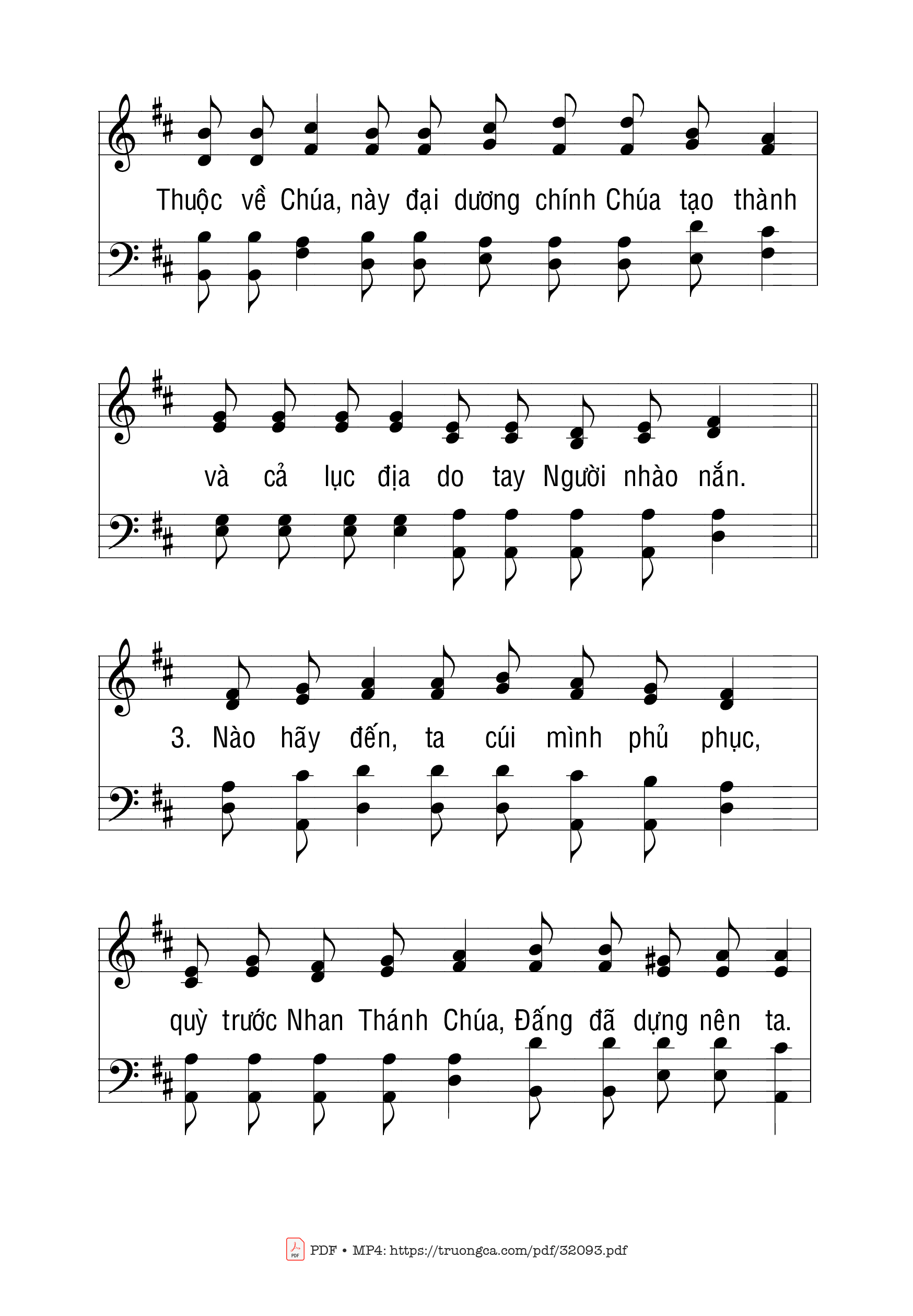 Page 3 of Sheet music PDF Thánh Vịnh 95 - Ngọc Linh