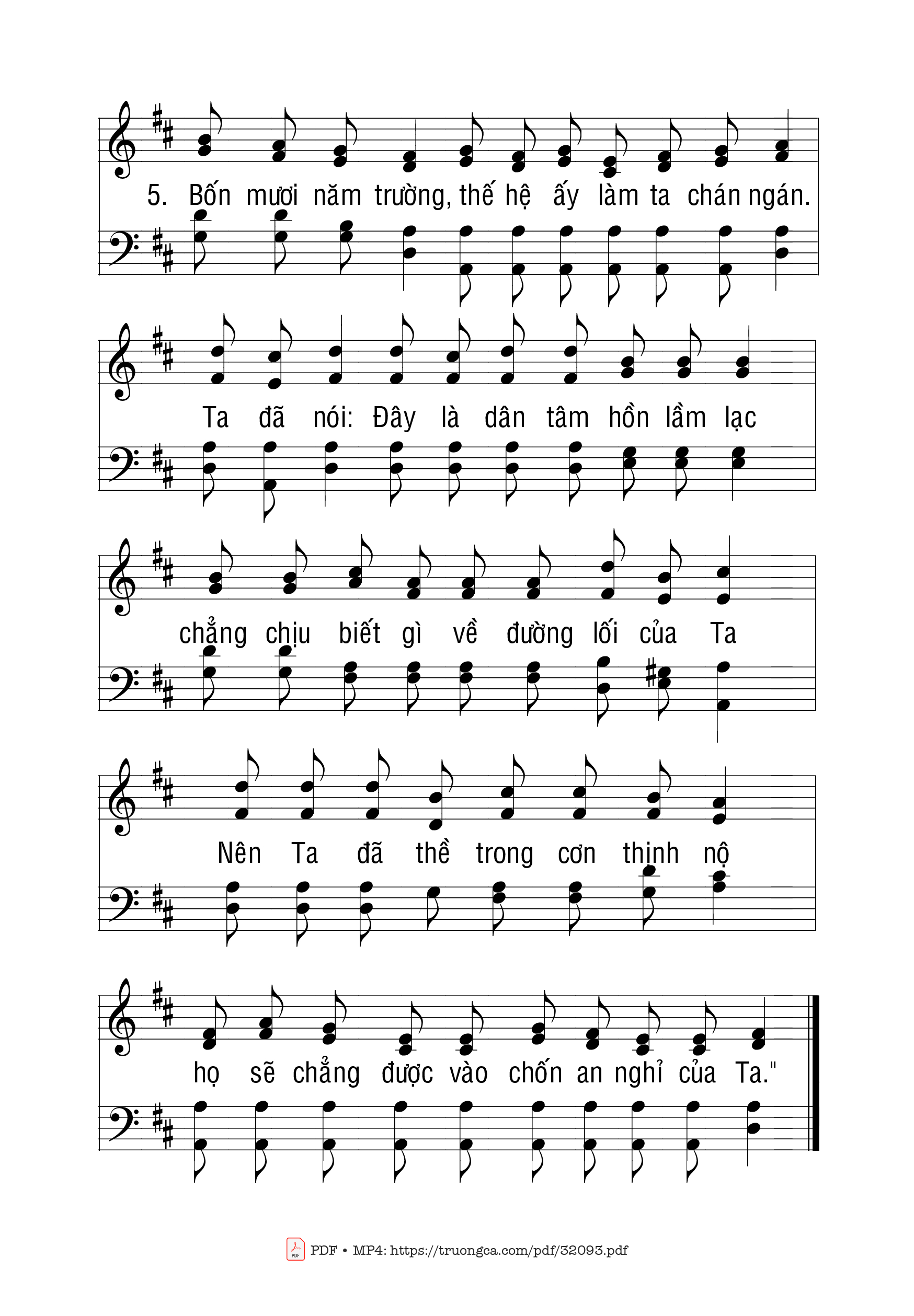 Page 6 of Sheet music PDF Thánh Vịnh 95 - Ngọc Linh