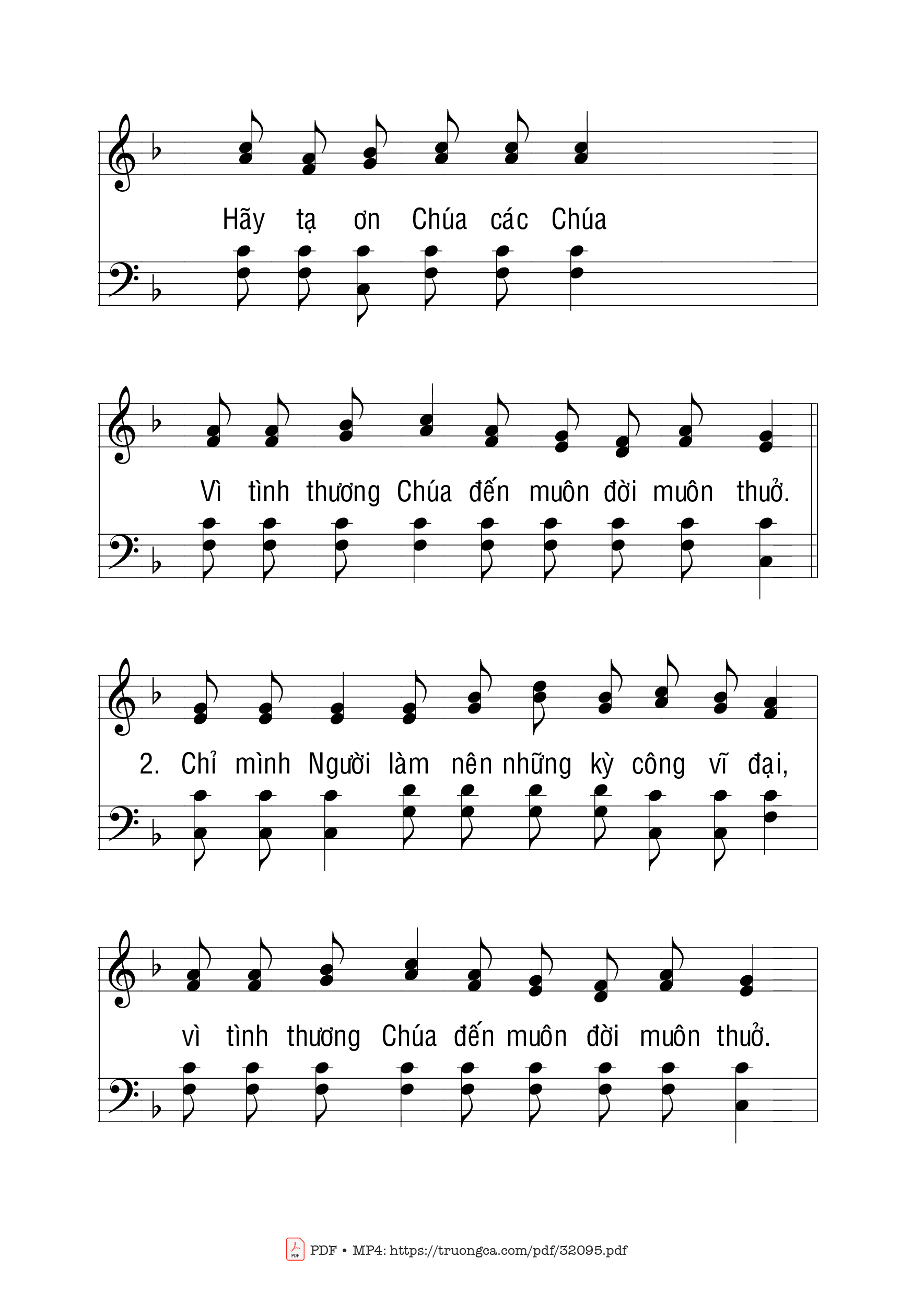 Page 2 of Sheet music PDF Thánh Vịnh 136 - Ngọc Linh