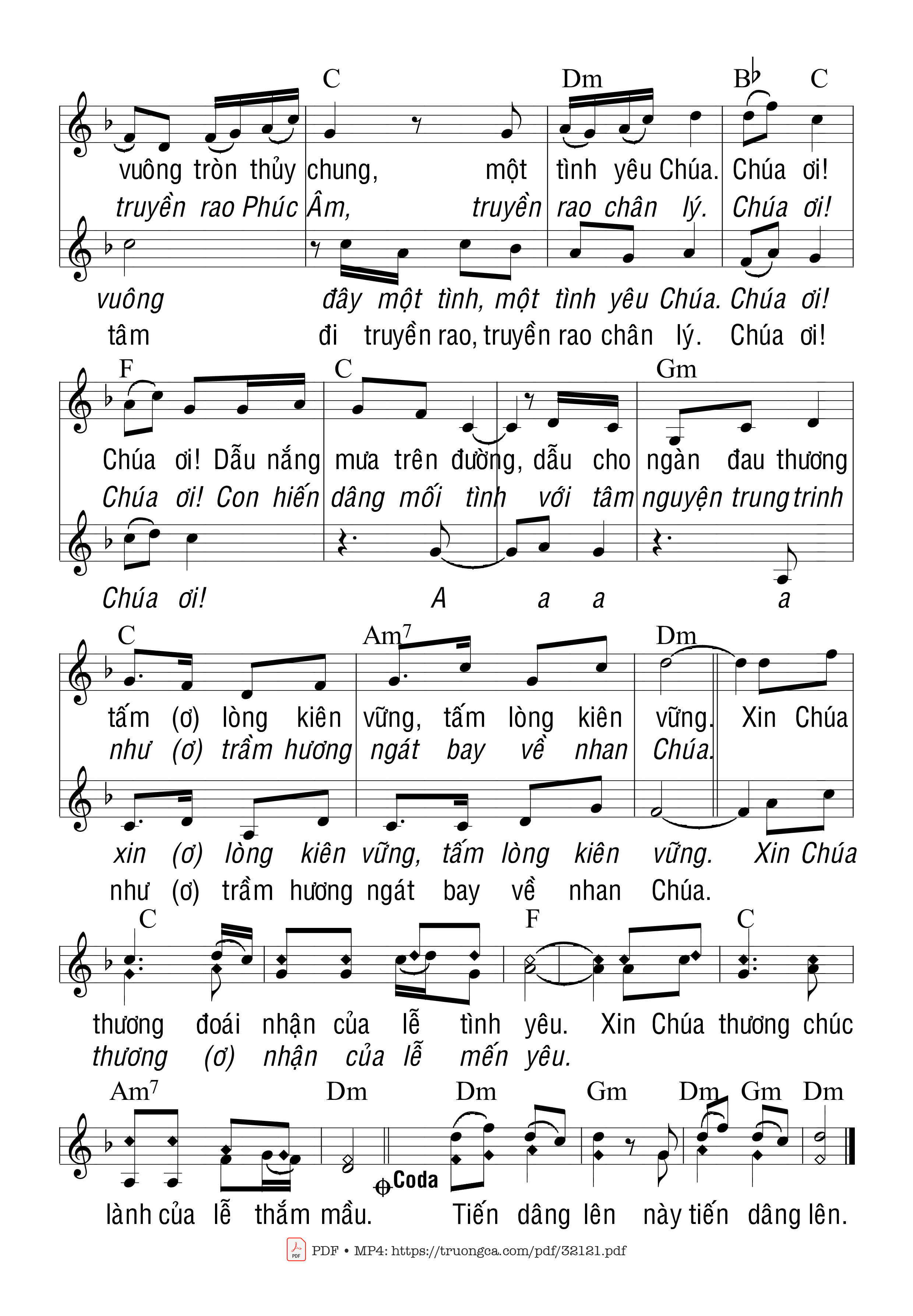 Page 2 of Sheet music PDF Tiến Dâng Lên Ngài - Ngọc Linh