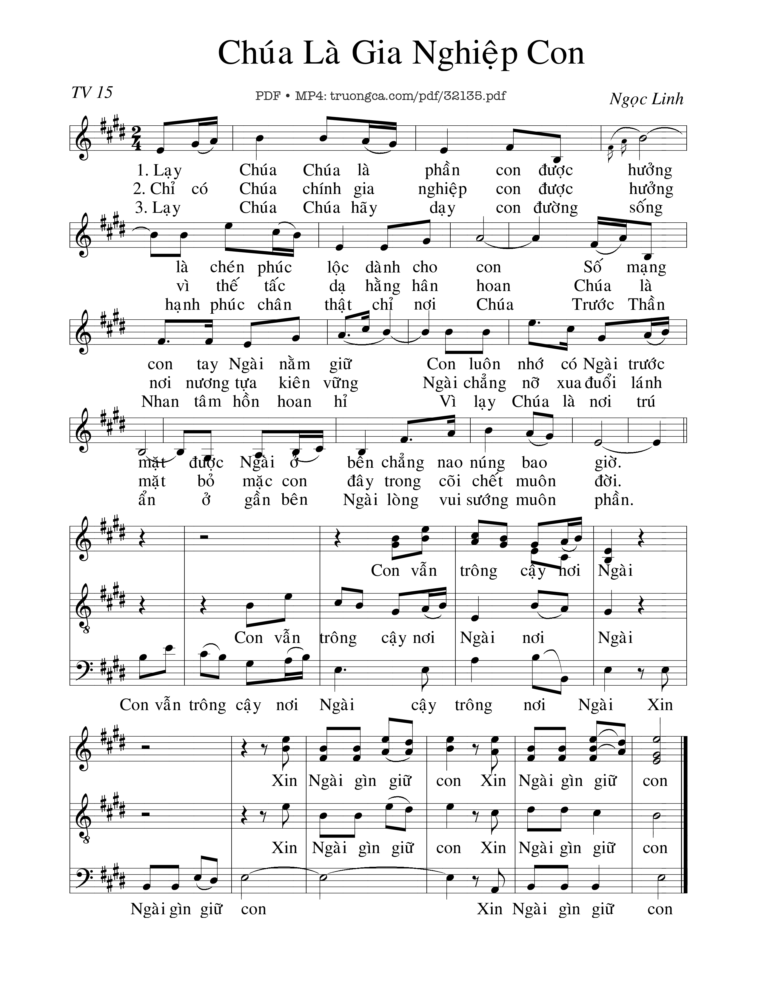 Sheet PDF of Chúa Là Gia Nghiệp Con
