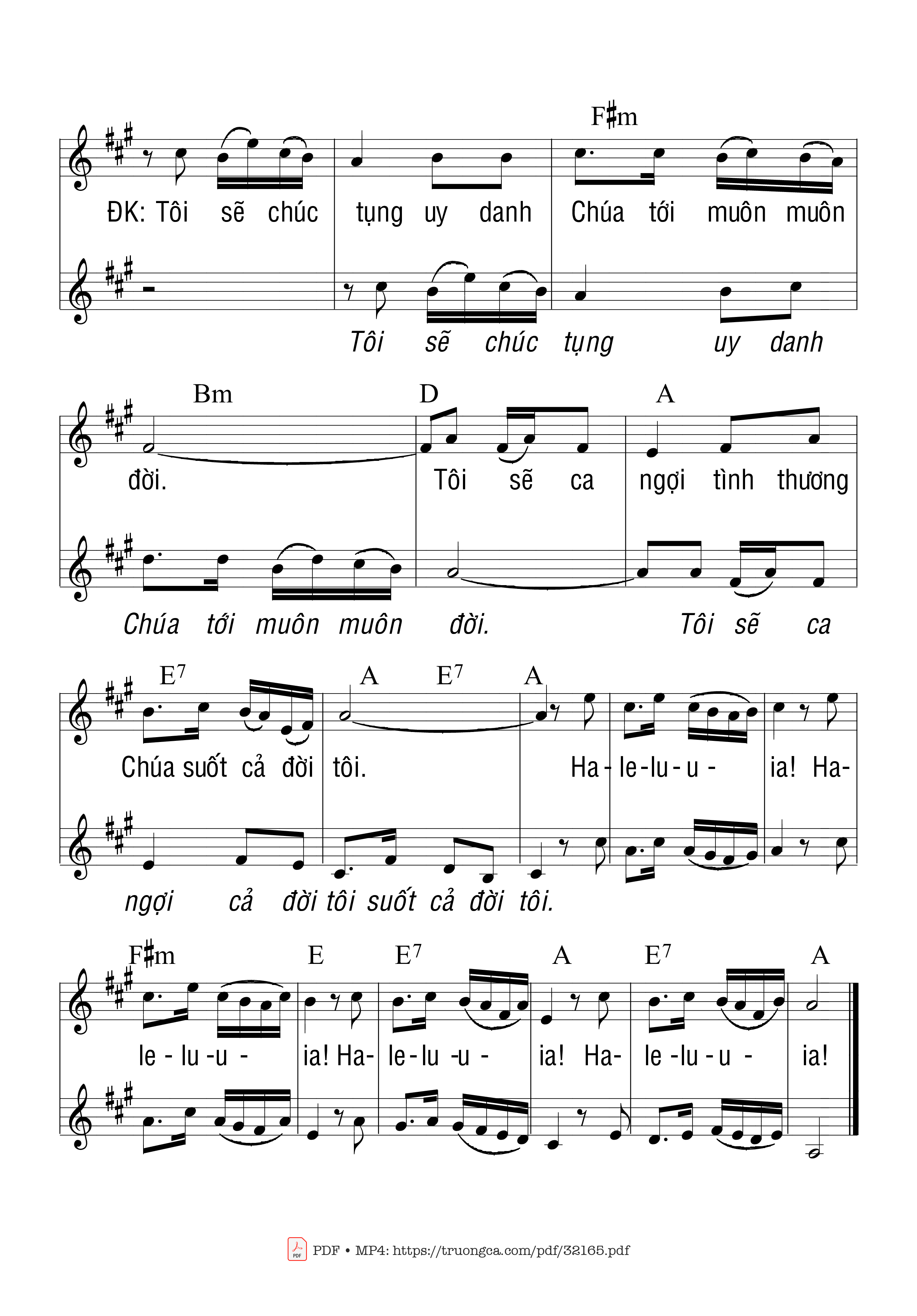 Page 2 of Sheet music PDF Tôi Sẽ Chúc Tụng - Ngọc Linh