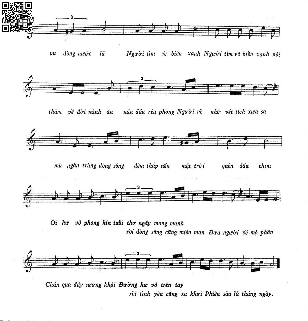 Page 2 of Sheet music PDF Lời của dòng sông - Trịnh Công Sơn