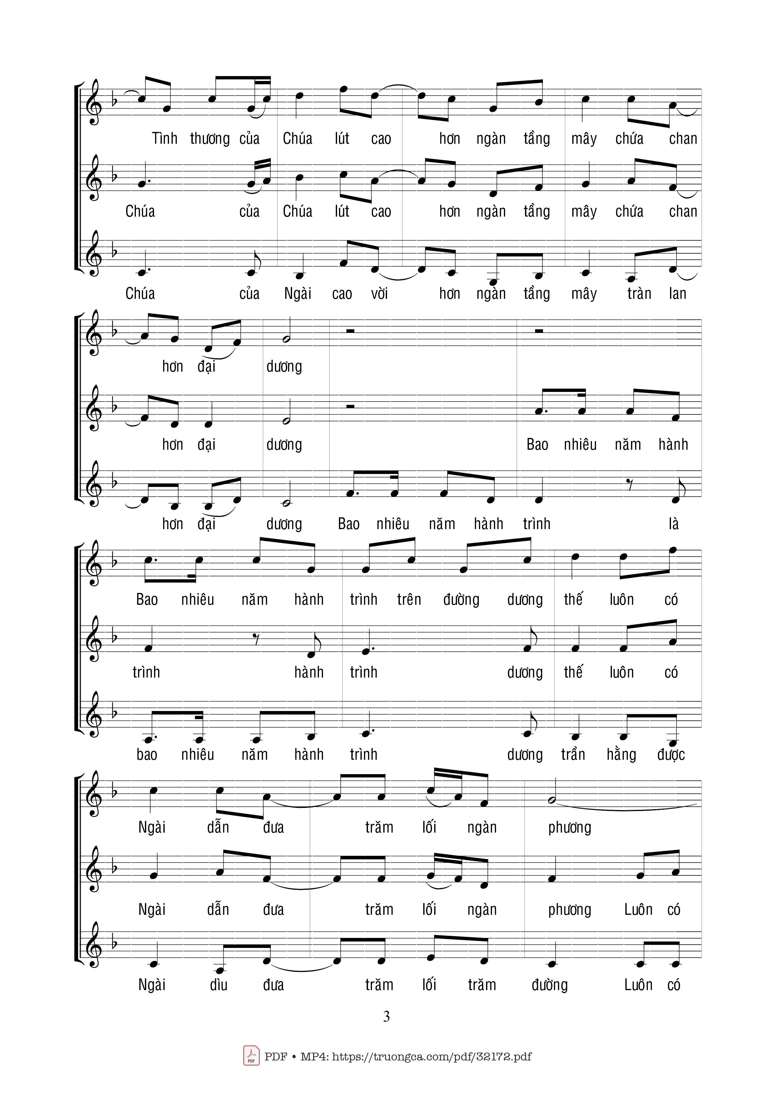 Page 3 of Sheet music PDF Trường Ca Tạ Ơn - Ngọc Linh