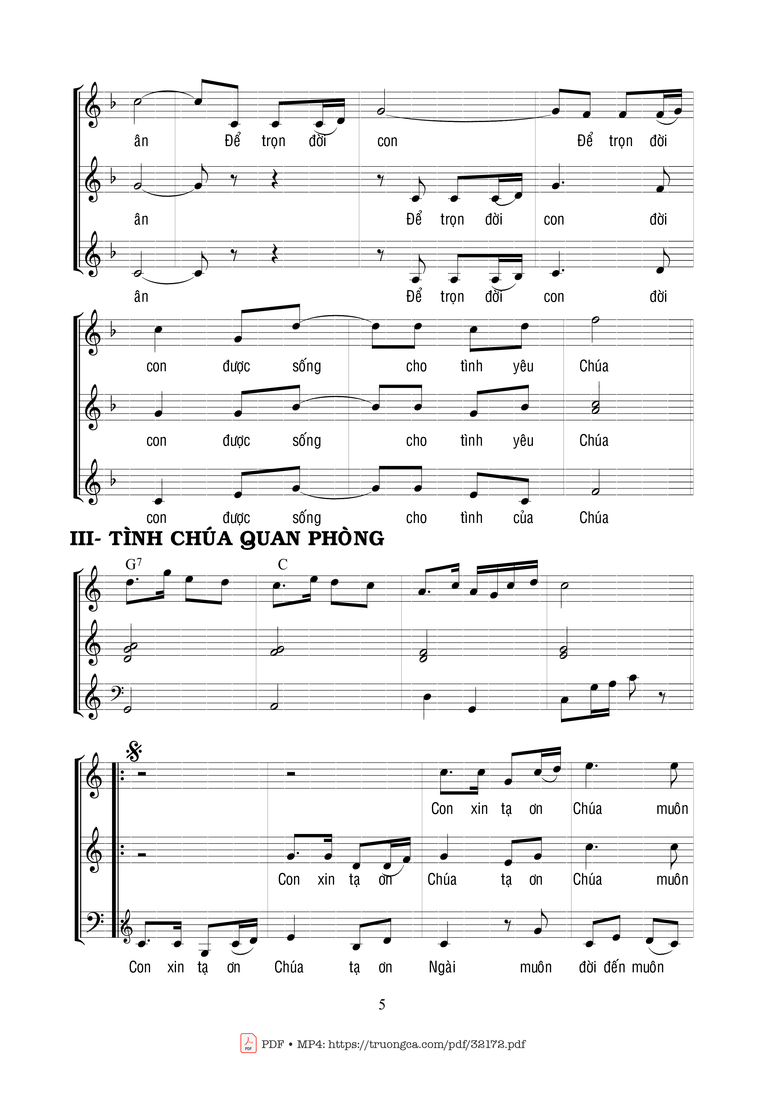 Page 5 of Sheet music PDF Trường Ca Tạ Ơn - Ngọc Linh