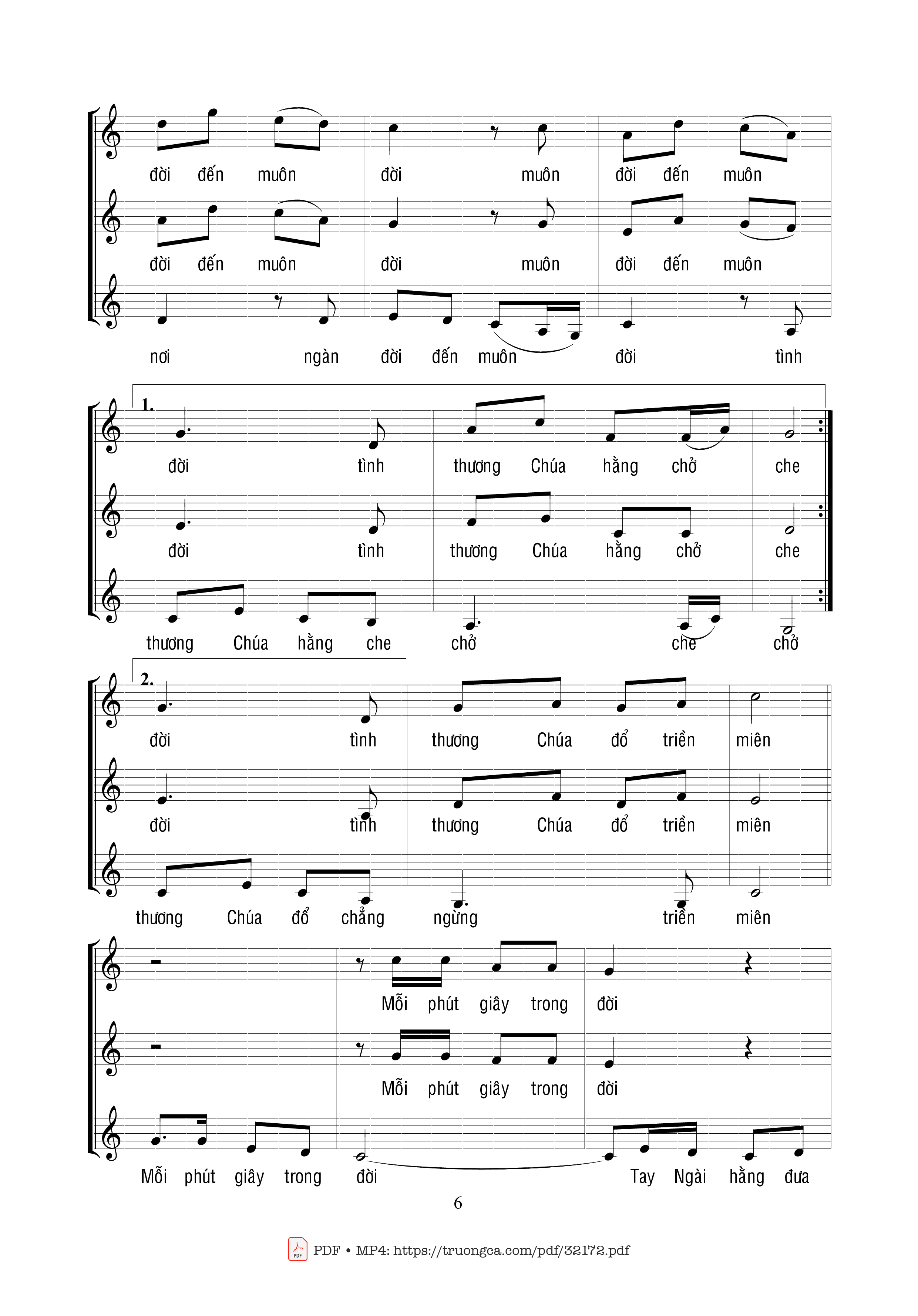 Page 6 of Sheet music PDF Trường Ca Tạ Ơn - Ngọc Linh