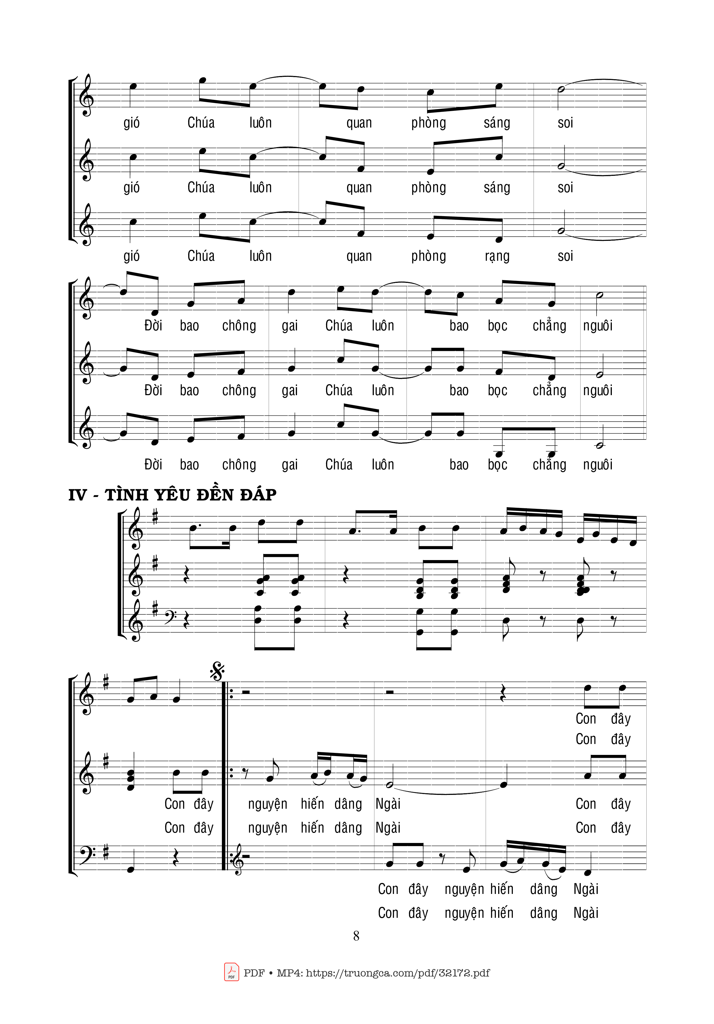 Page 8 of Sheet music PDF Trường Ca Tạ Ơn - Ngọc Linh