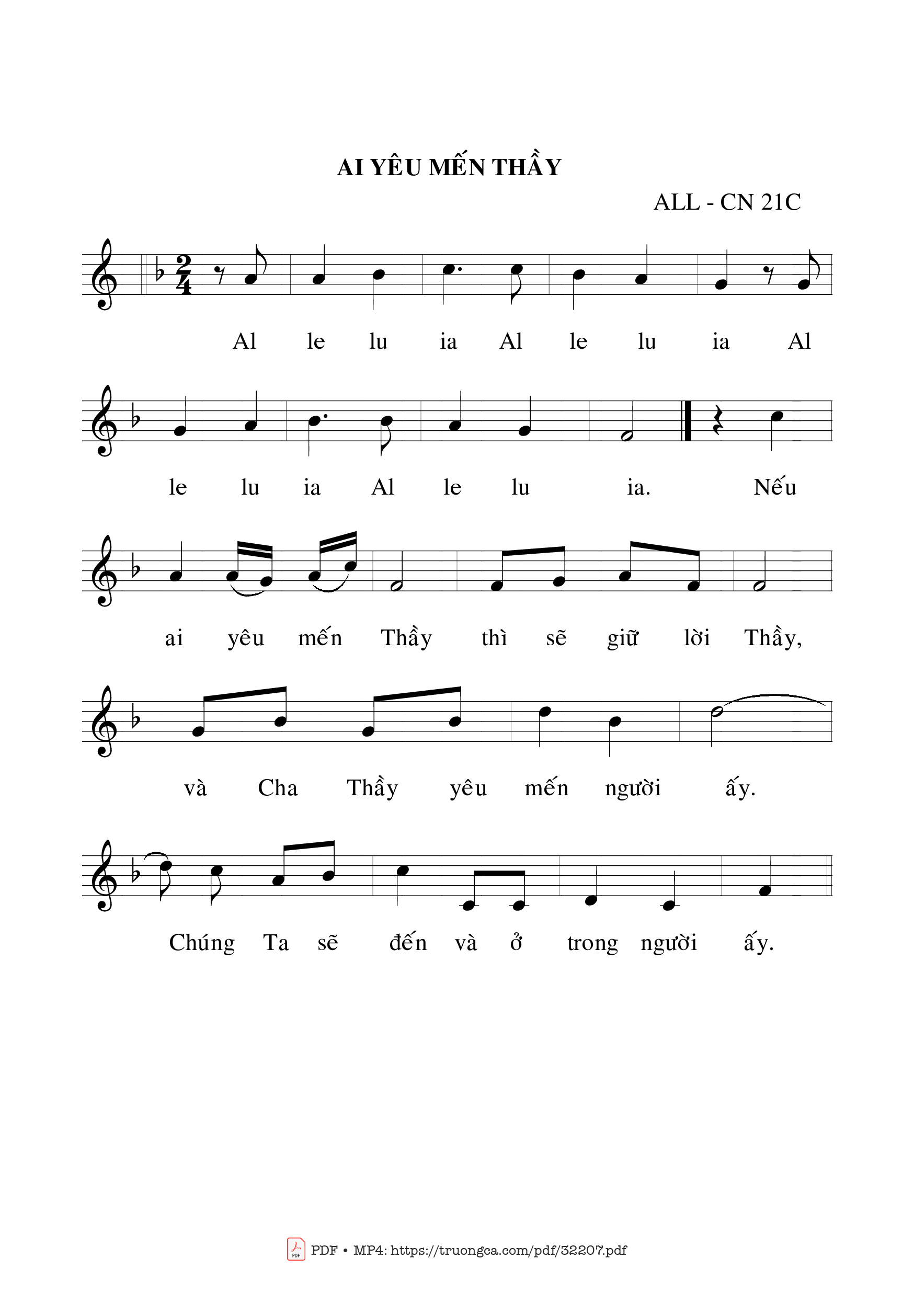 Page 2 of Sheet music PDF Thánh Vịnh 116, Chúa Nhật 21C Thường Niên - Bạch Vân
