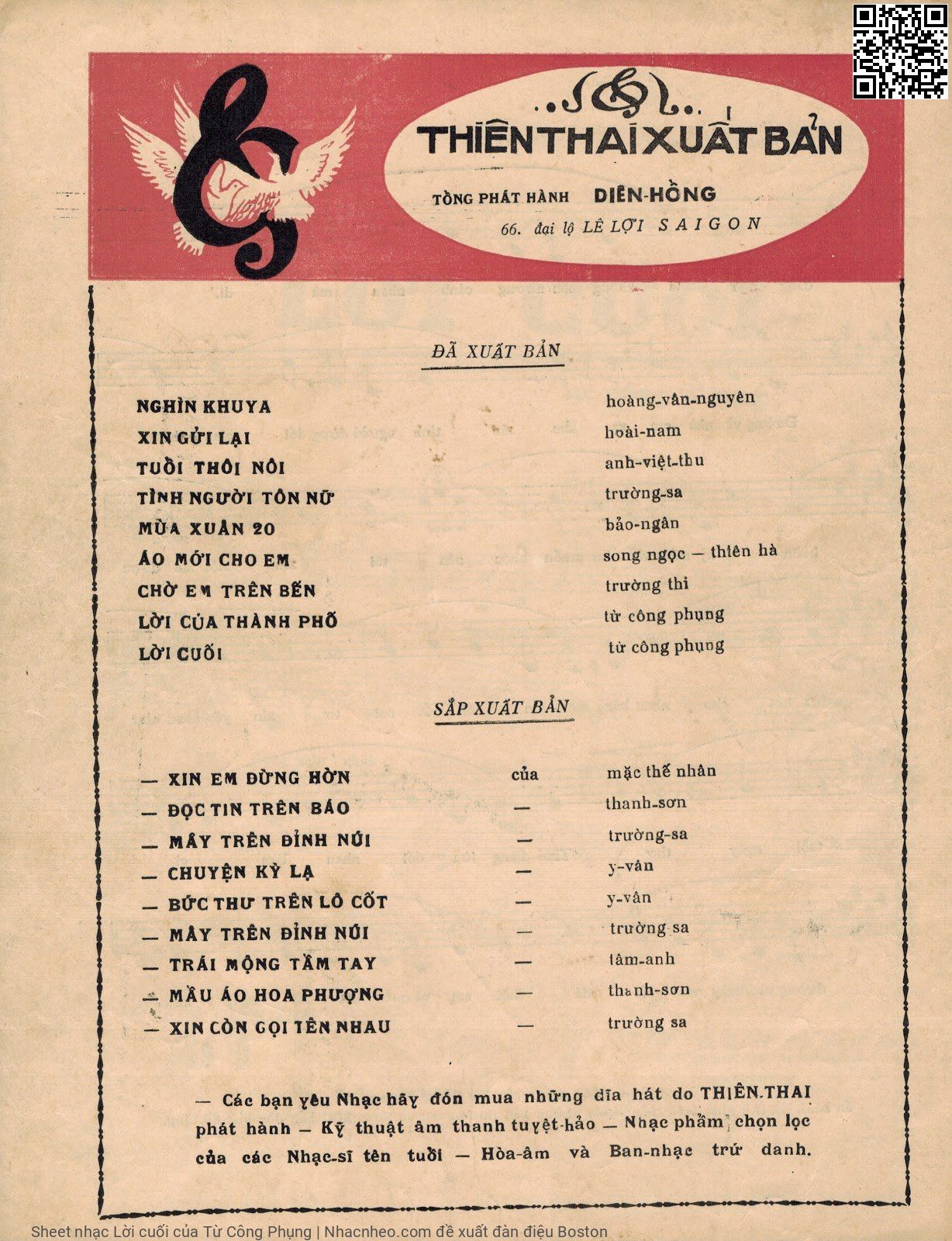 Page 4 of Sheet music PDF Lời cuối - Từ Công Phụng