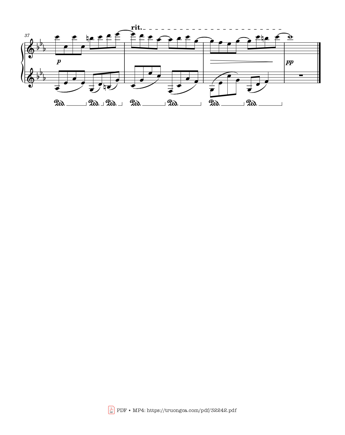 Page 3 of Sheet music PDF WHEN THE LOVE FALLS Piano - Yiruma