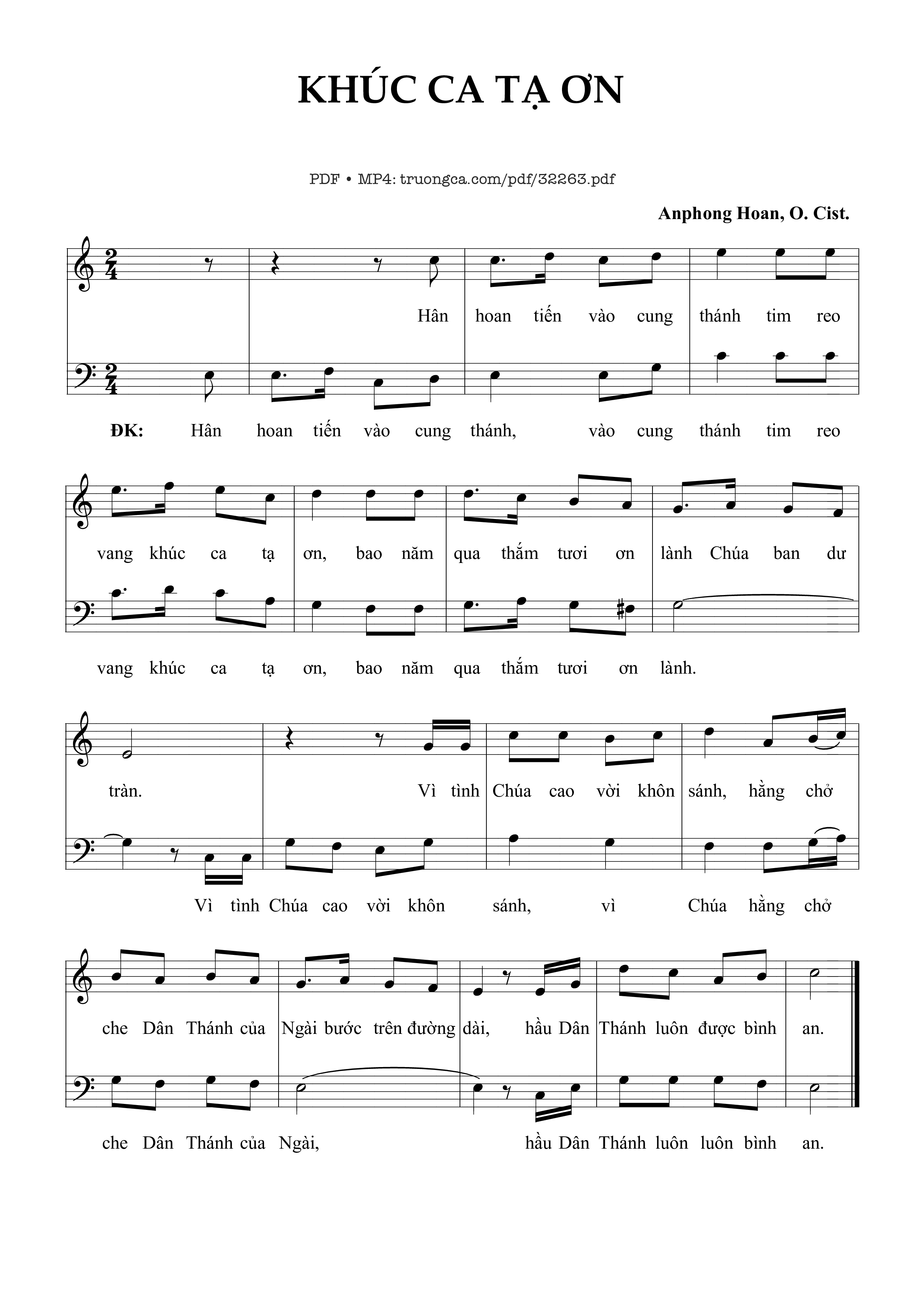 Khúc Ca Tạ Ơn - Anphong Hoan