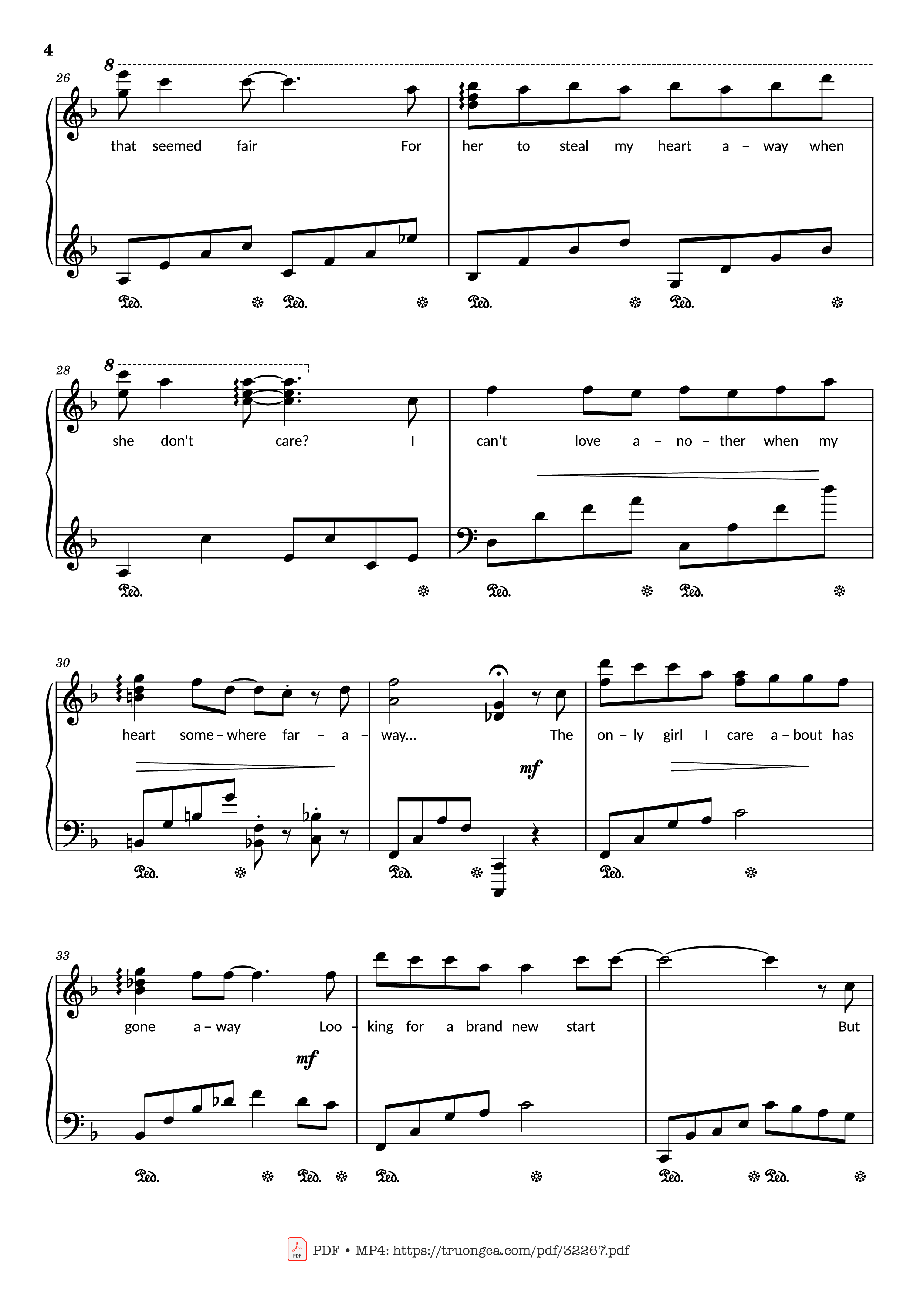 Page 4 of Sheet music PDF Rhythm of the rain Piano - John Claude Gummoe