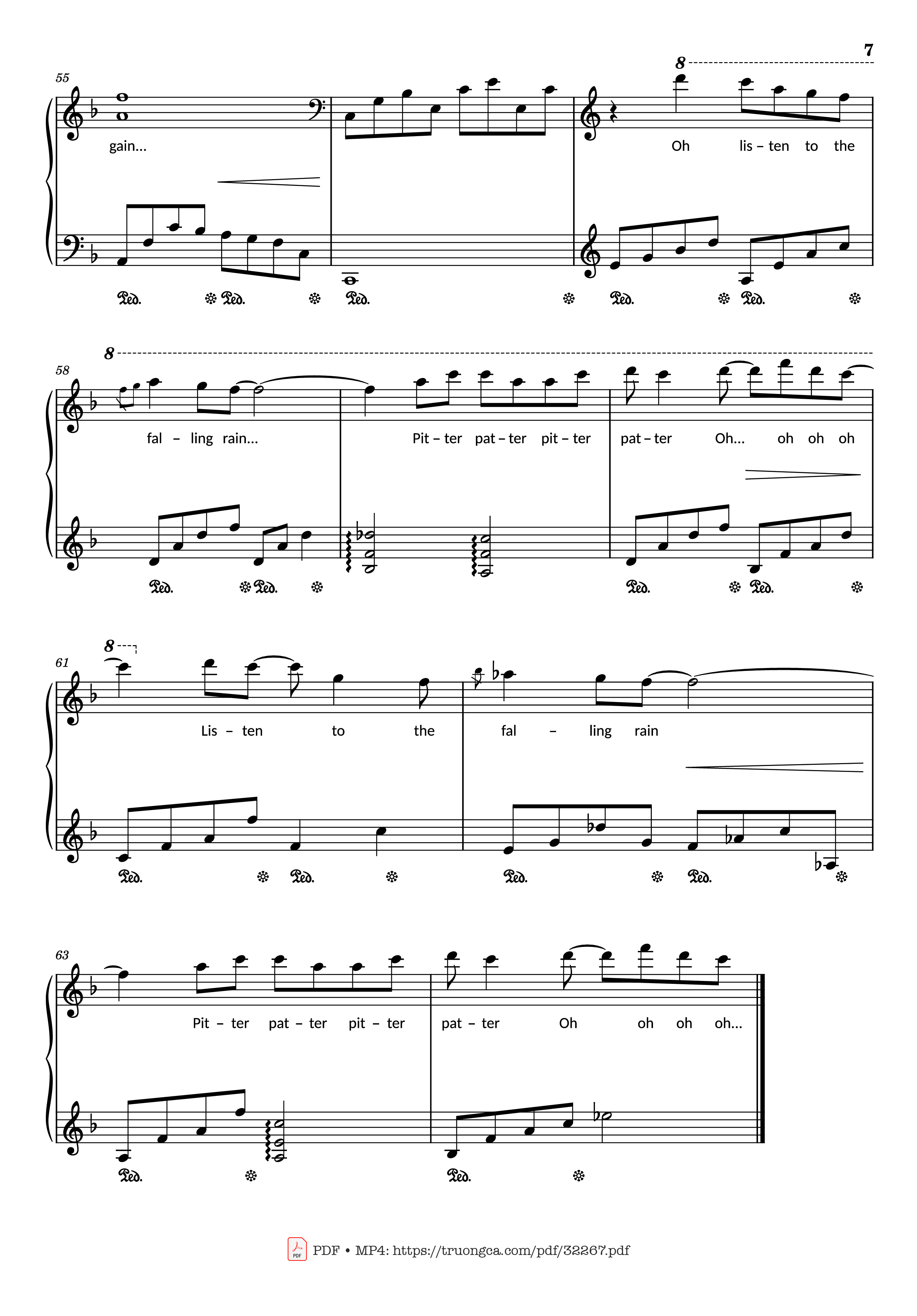 Page 7 of Sheet music PDF Rhythm of the rain Piano - John Claude Gummoe