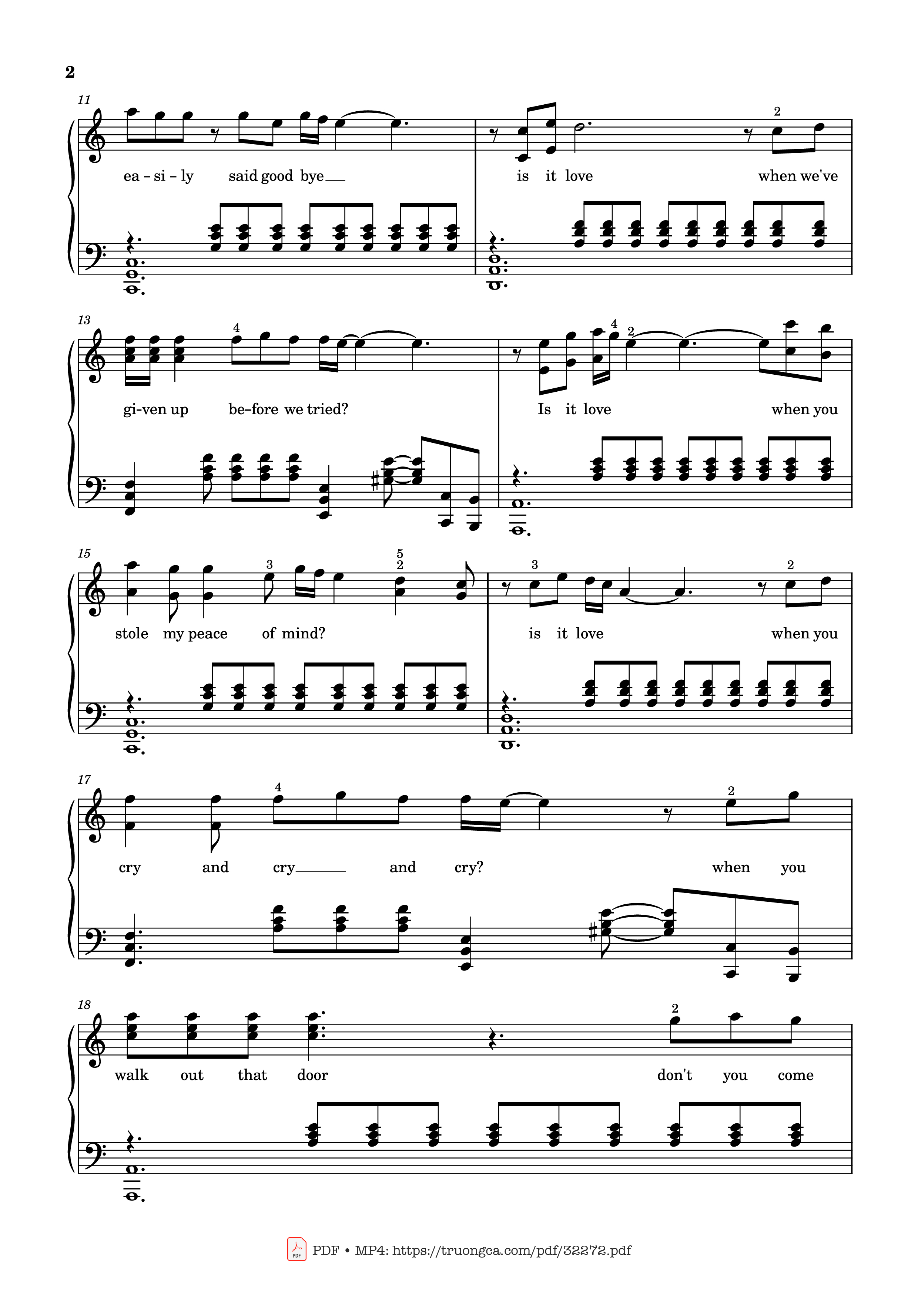 Page 2 of Sheet music PDF Piano Leave Me Lonely Piano - Thomas Lee Brown