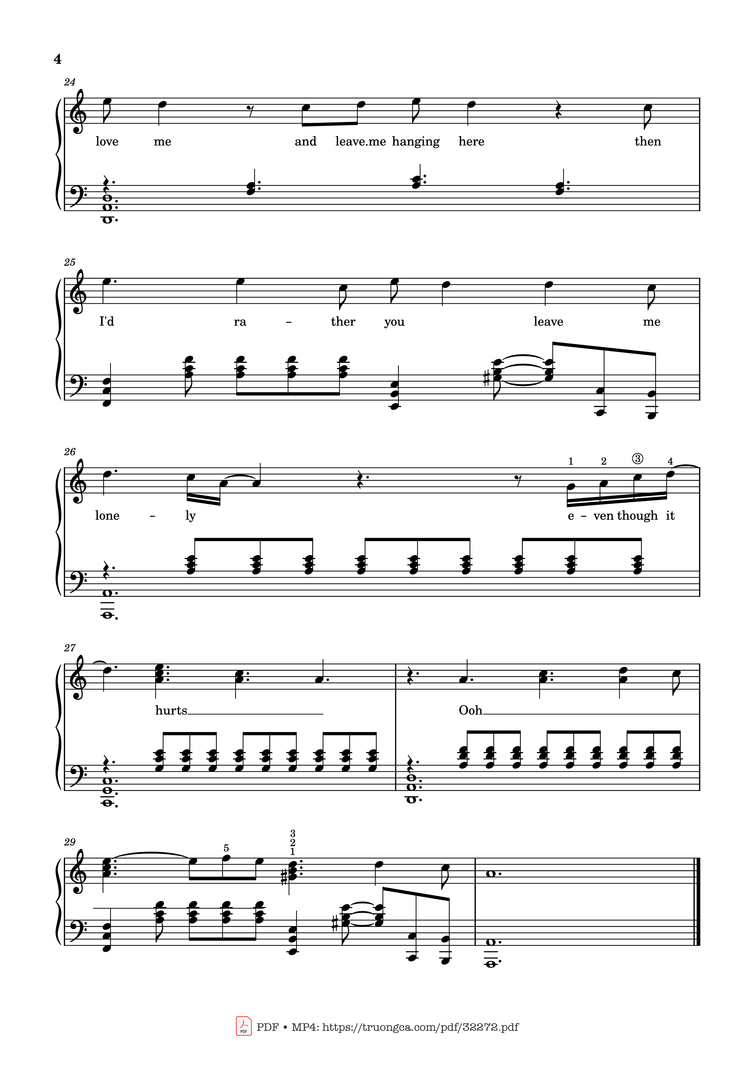 Page 4 of Sheet music PDF Piano Leave Me Lonely Piano - Thomas Lee Brown