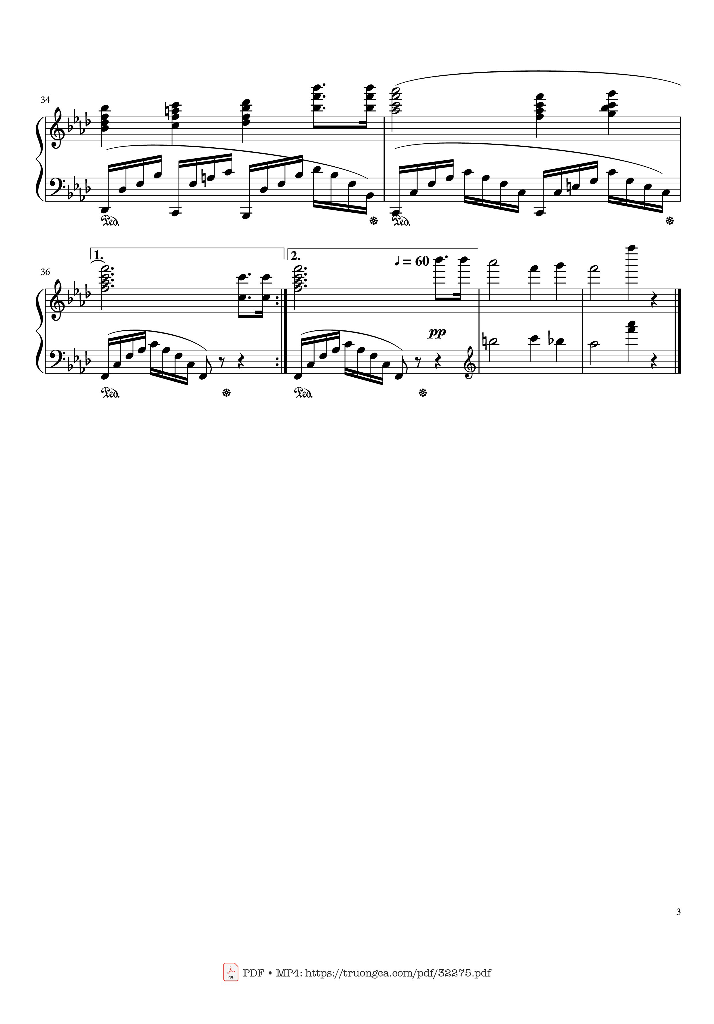 Page 3 of Sheet music PDF Piano Happy Birthday Sad Version Piano - Jake Schembri