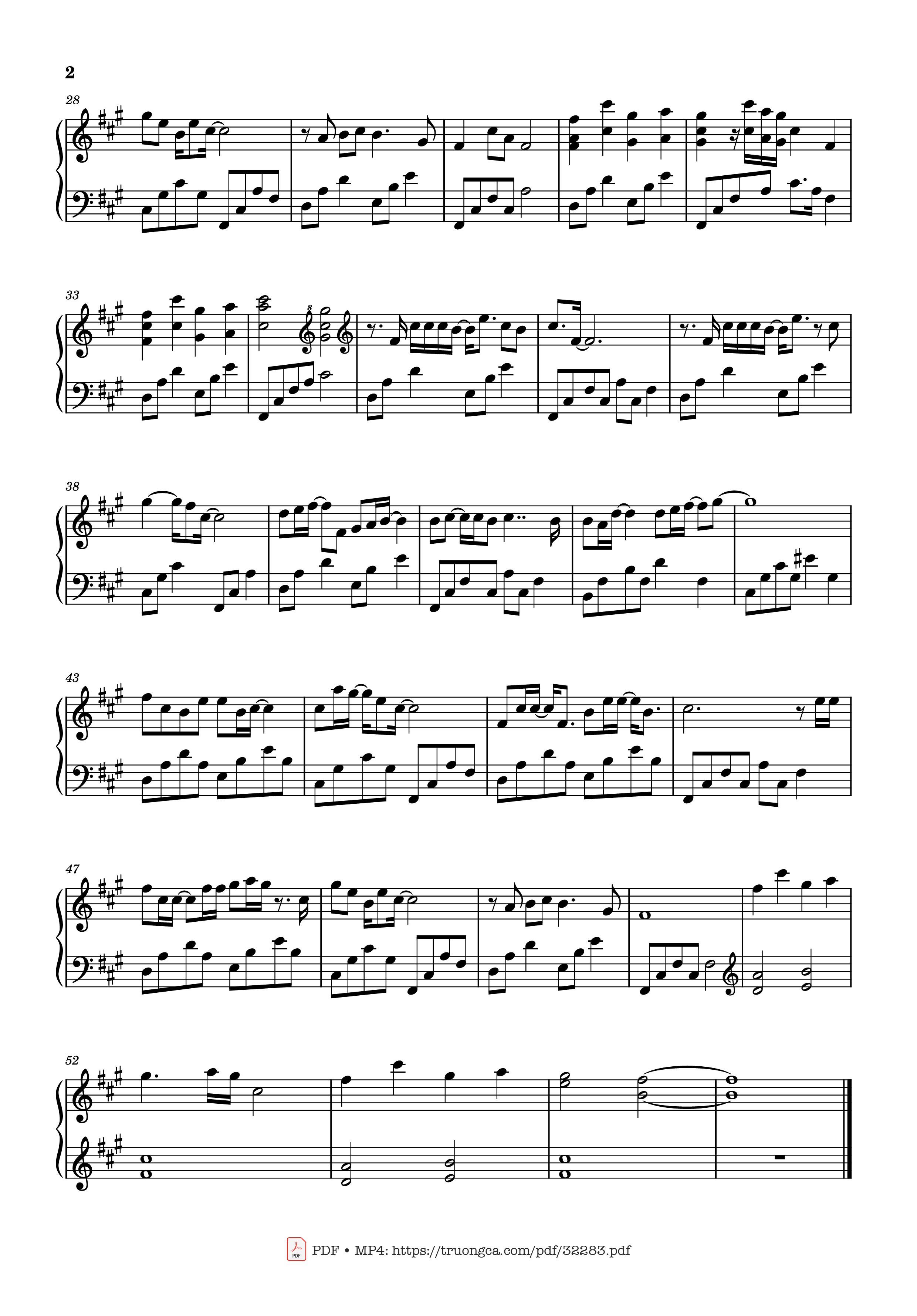 Page 2 of Sheet music PDF Piano 夙愿 Piano (Long-Cherished Wish - Túc Nguyện) - 刘博洋