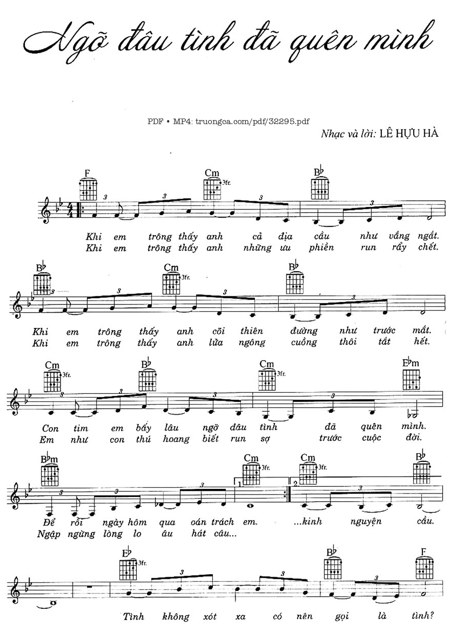 Ngỡ đâu tình đã quên mình