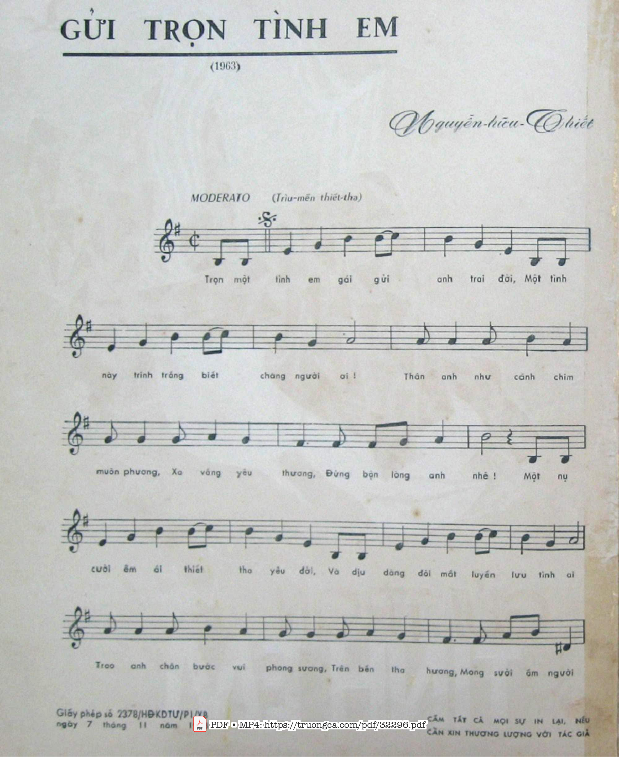 Page 2 of Sheet music PDF Gửi trọn tình em - Nguyễn Hữu Thiết