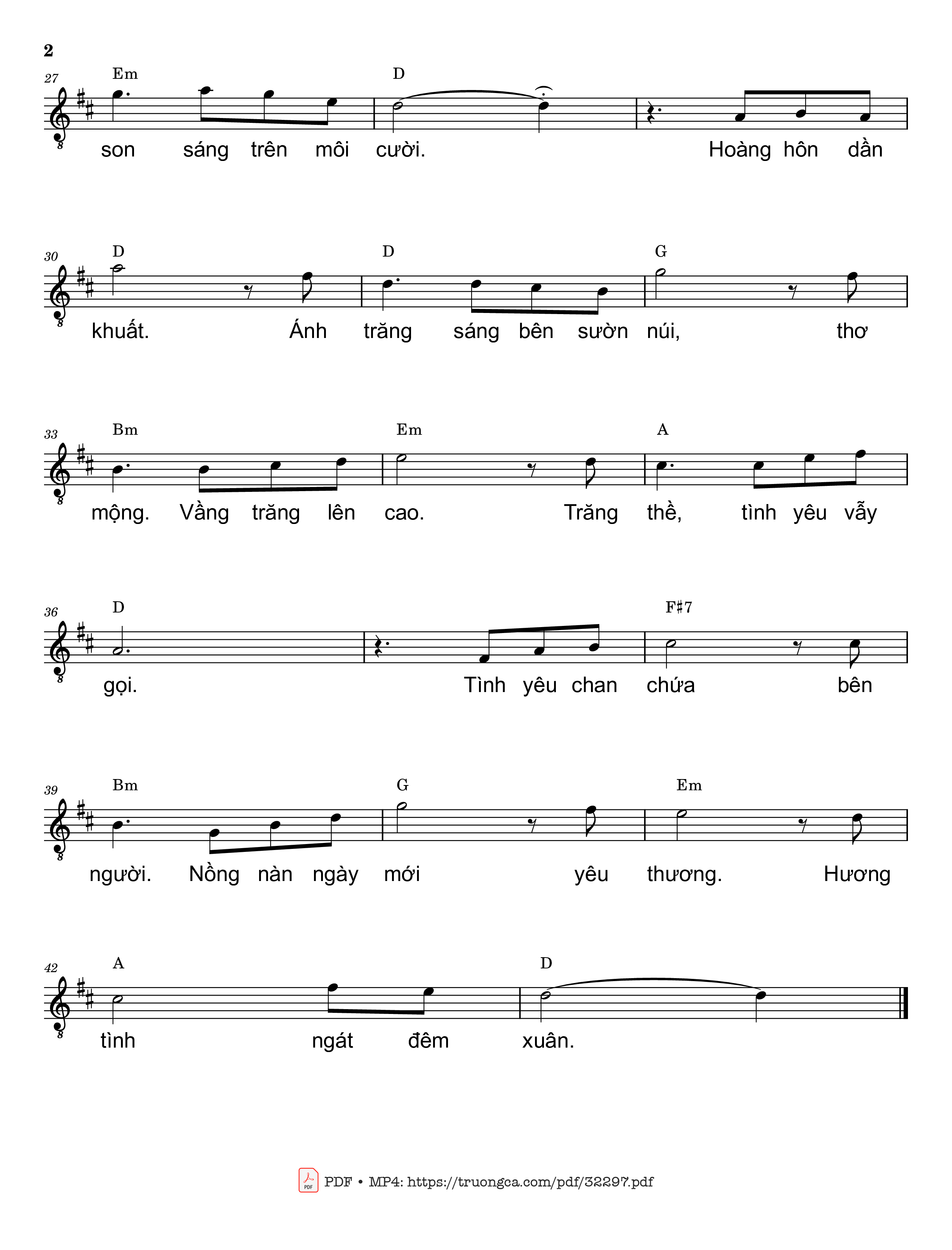Page 2 of Sheet music PDF Ngày mới - Trần Liêu