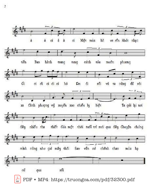 Page 2 of Sheet music PDF Ánh mắt xưa - Hà Lan Phương