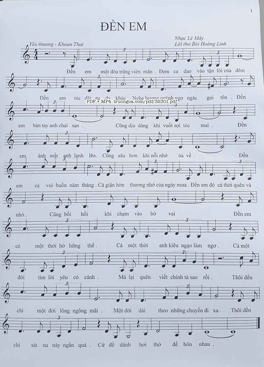 Đền em - Lê Máy