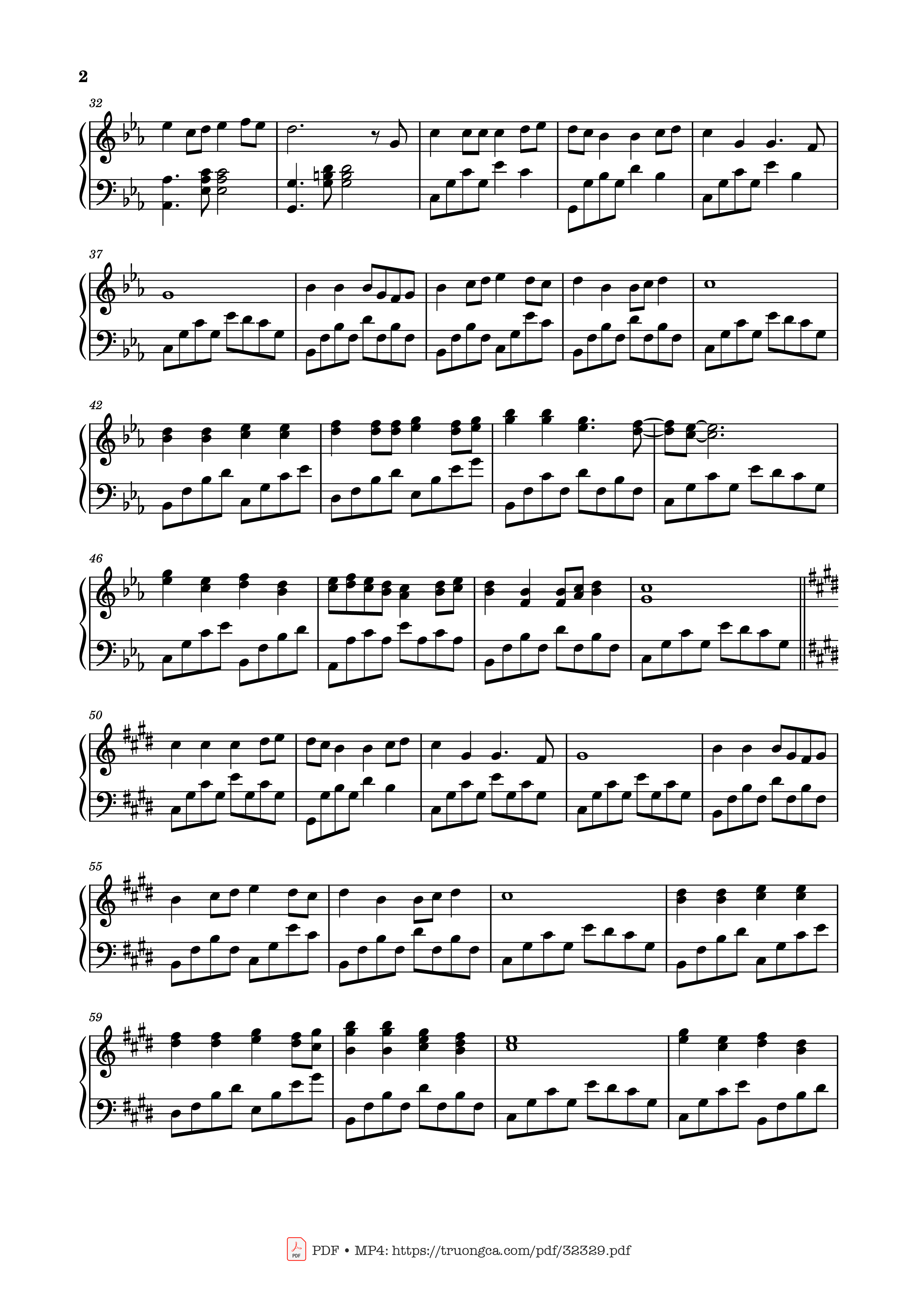 Page 2 of Sheet music PDF Piano 追梦人 Truy mộng nhân Piano - 罗大佑