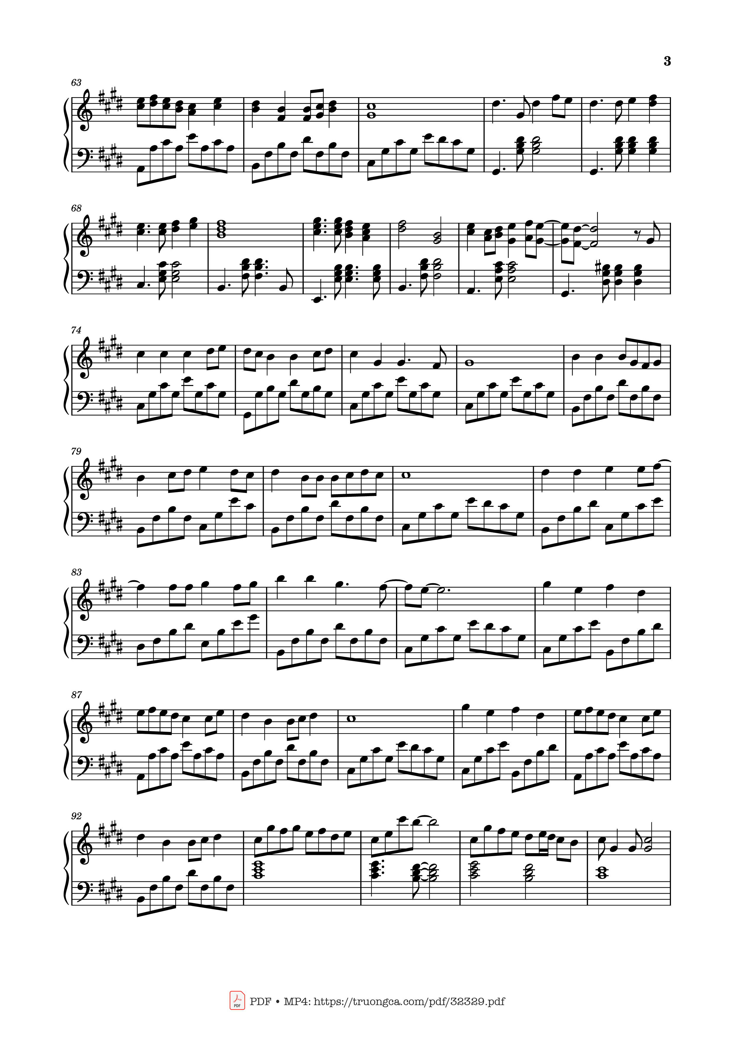 Page 3 of Sheet music PDF Piano 追梦人 Truy mộng nhân Piano - 罗大佑
