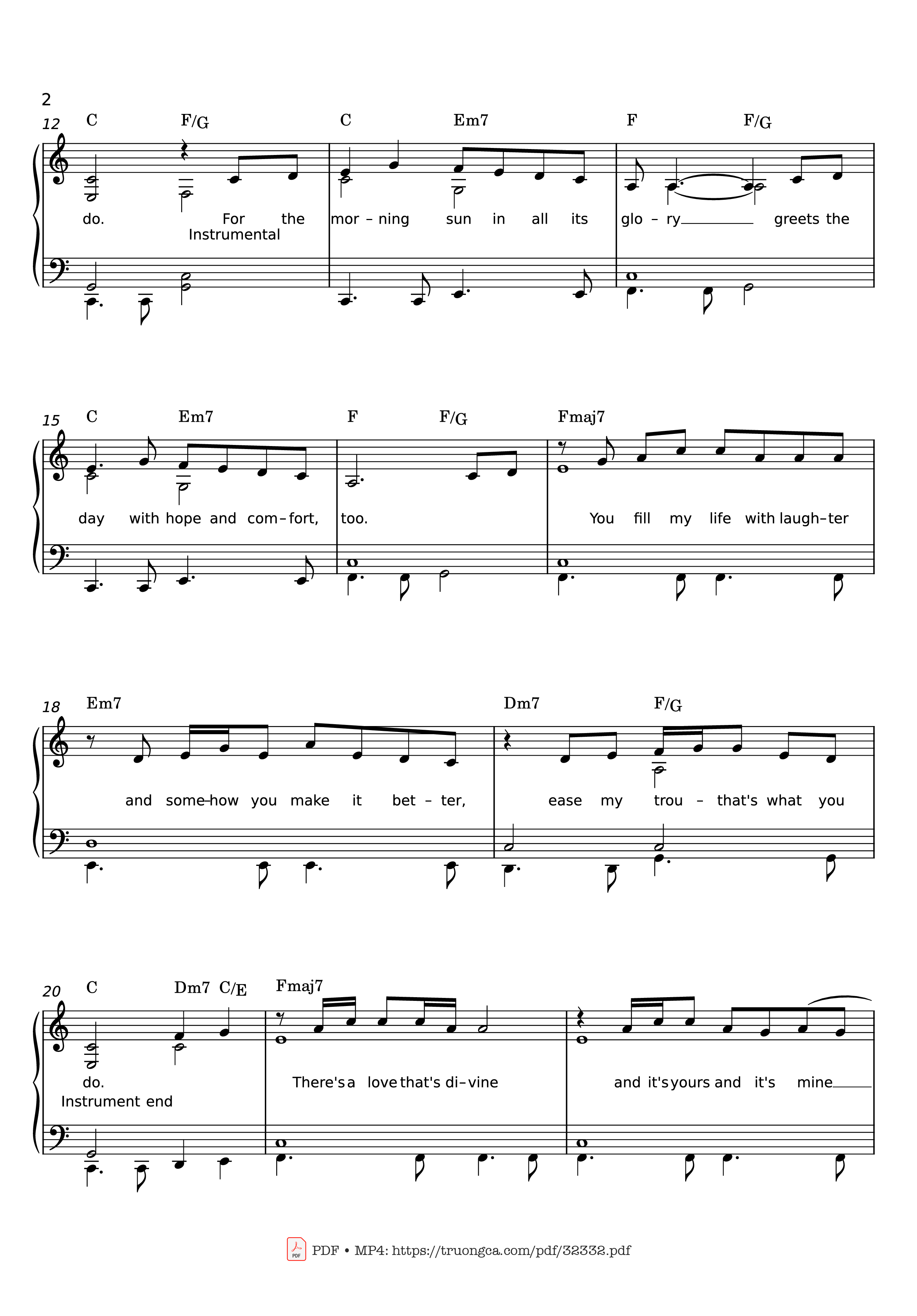 Page 2 of Sheet music PDF Piano Have I told you lately Piano - VAN MORRISON
