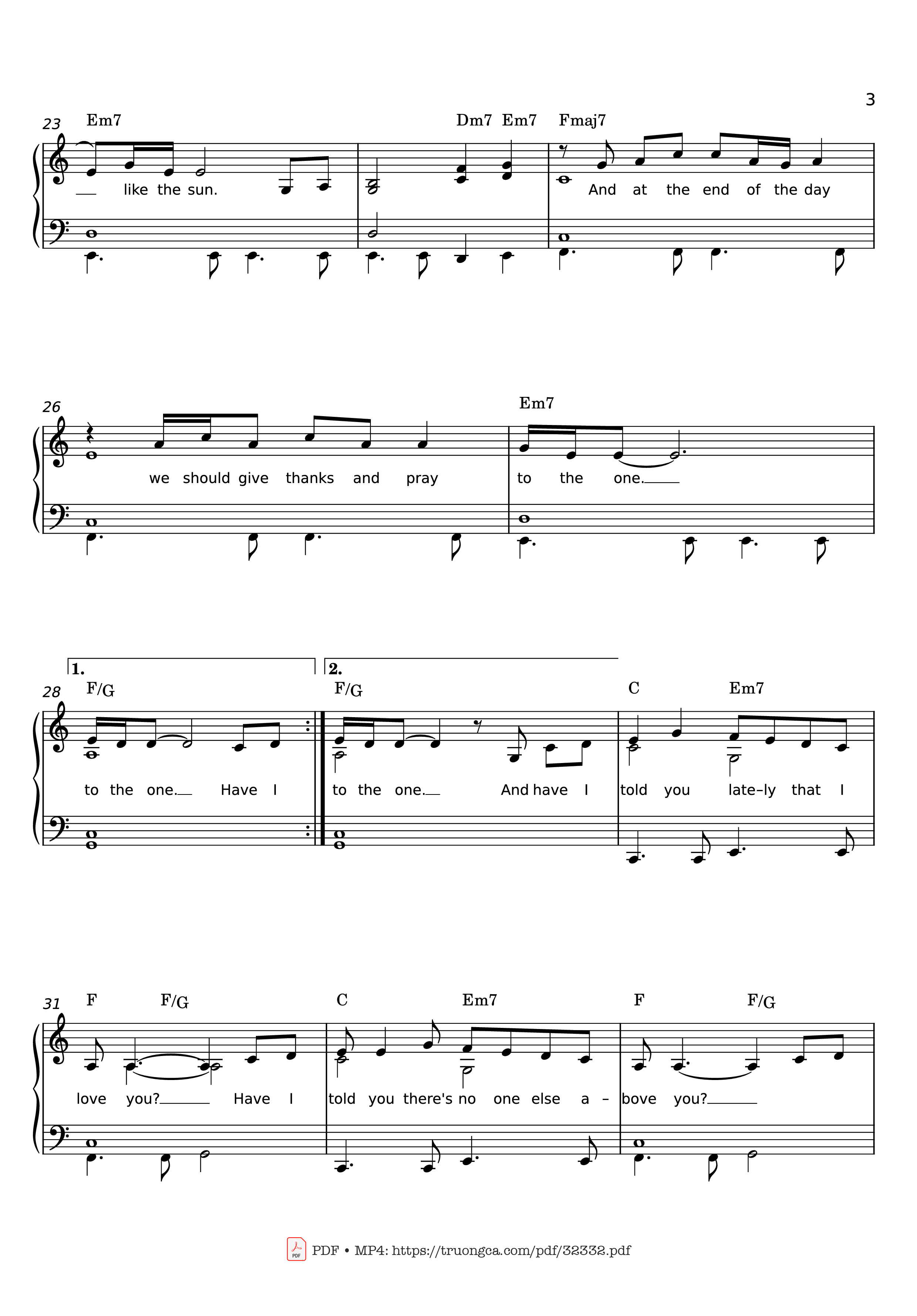 Page 3 of Sheet music PDF Piano Have I told you lately Piano - VAN MORRISON