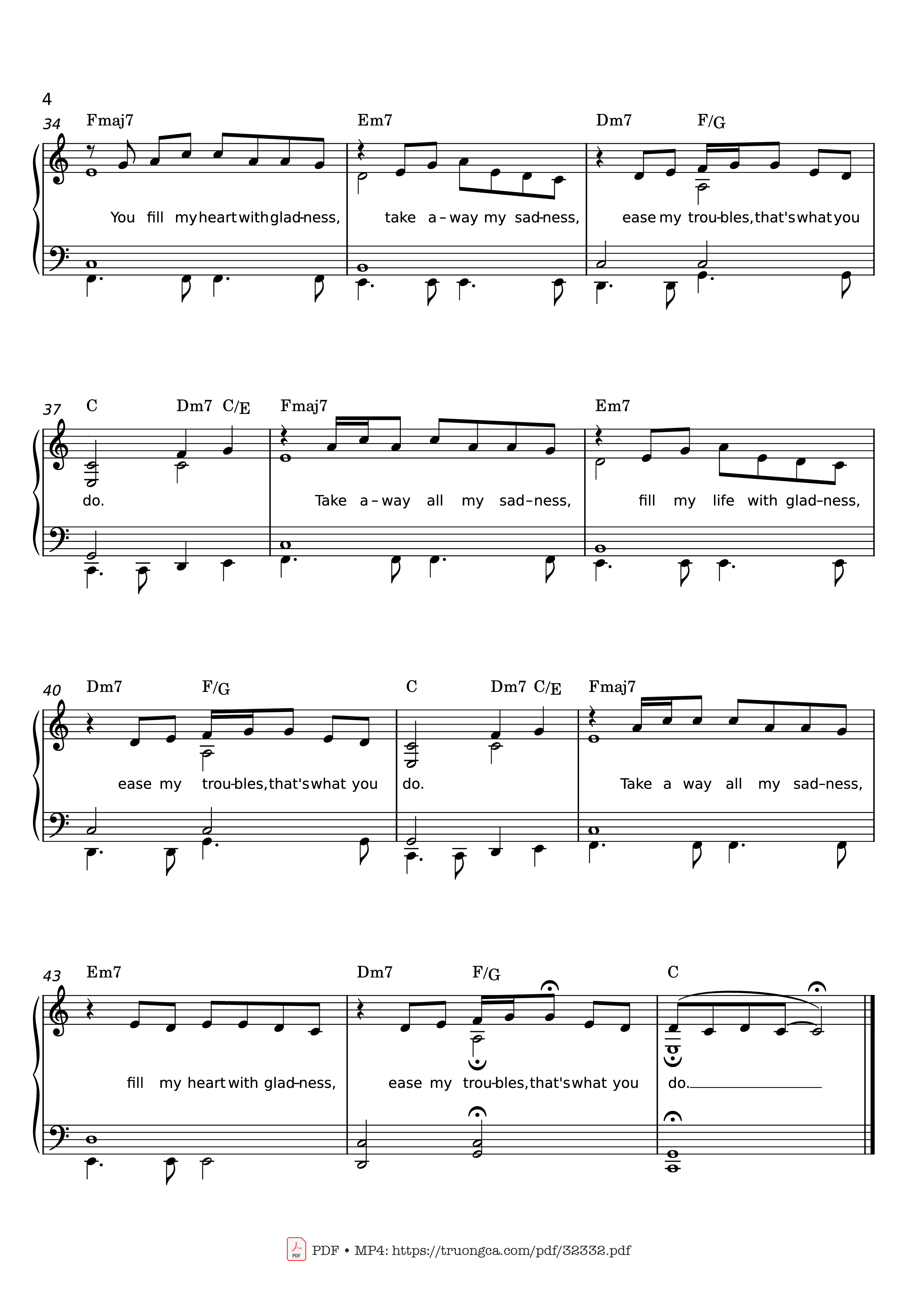 Page 4 of Sheet music PDF Piano Have I told you lately Piano - VAN MORRISON