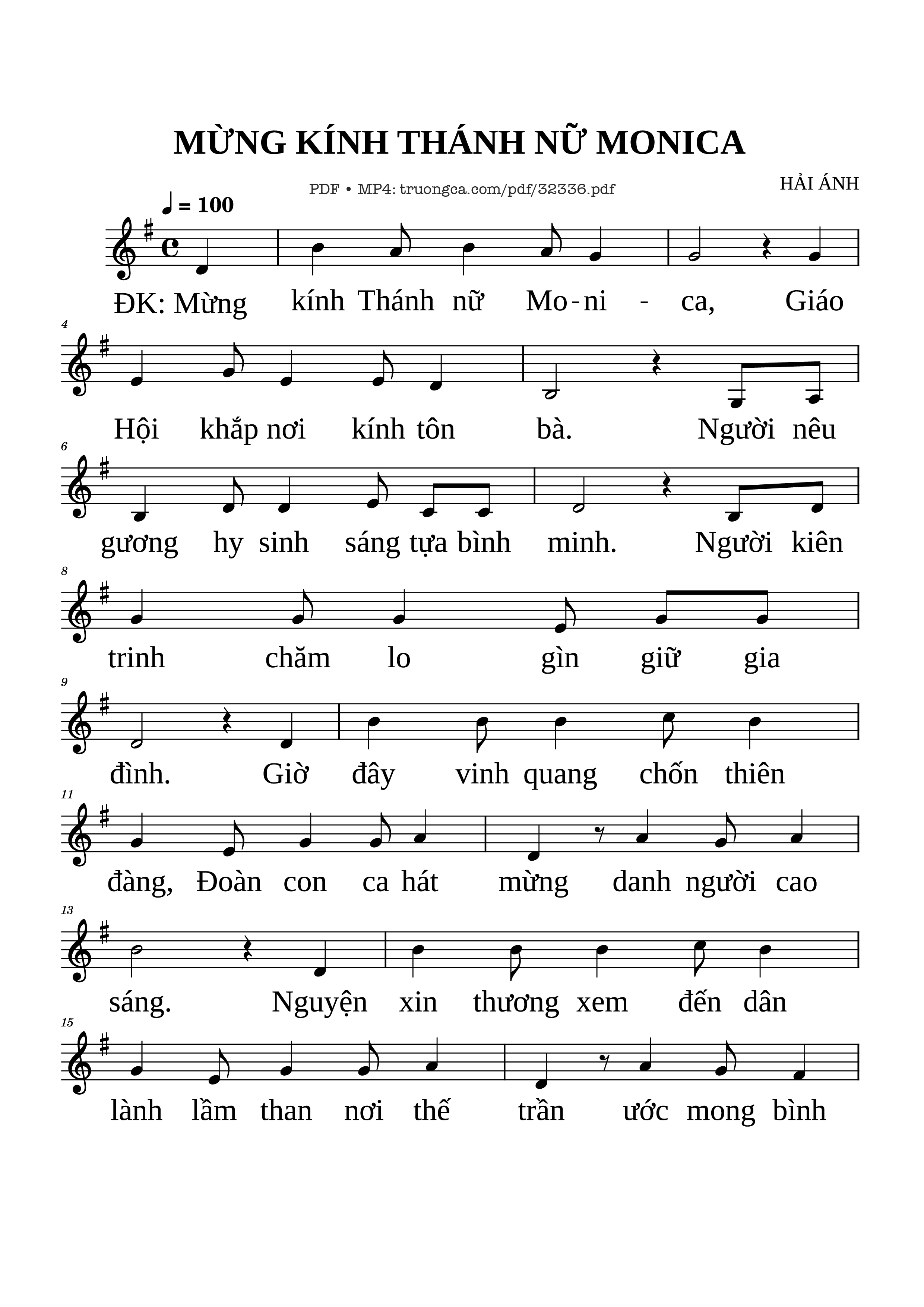 Mừng Kính Thánh Nữ Monica Piano