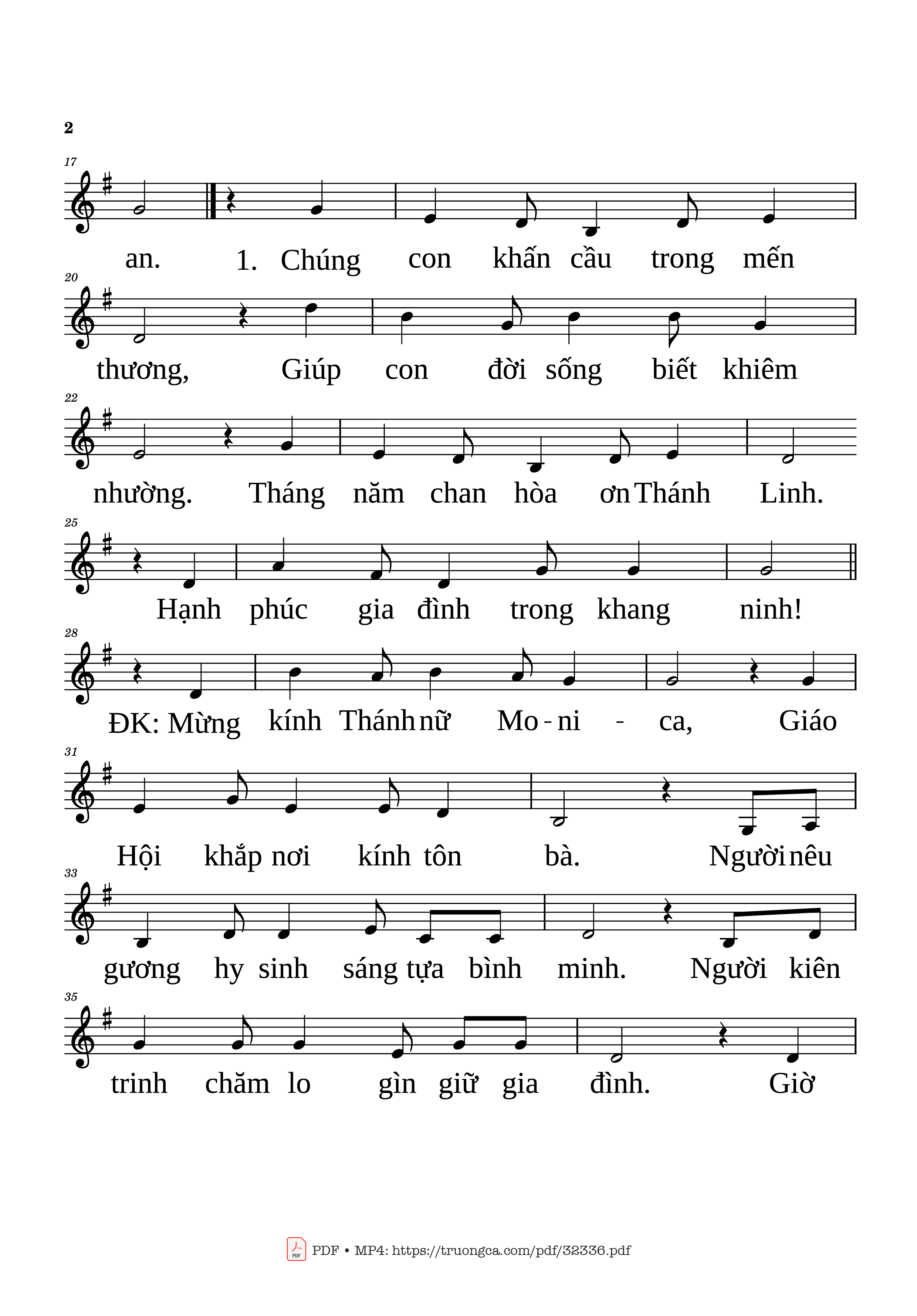 Page 2 of Sheet music PDF Mừng Kính Thánh Nữ Monica Piano - Hải ánh