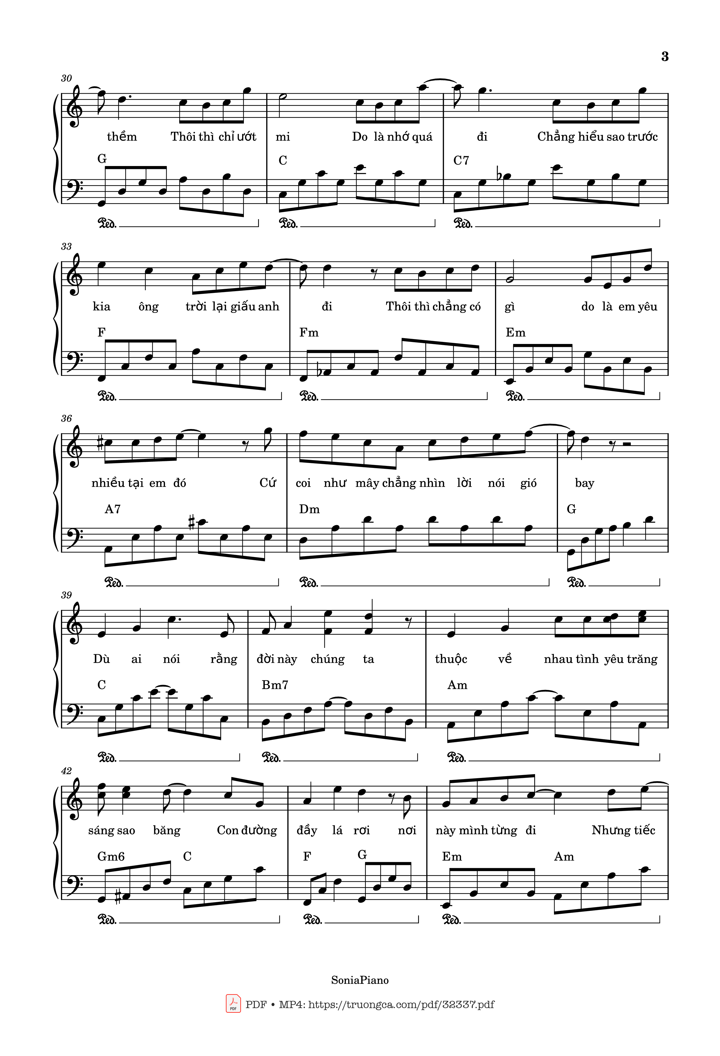 Page 3 of Sheet music PDF Trời Giấu Trời Mang Đi Piano - Viruss