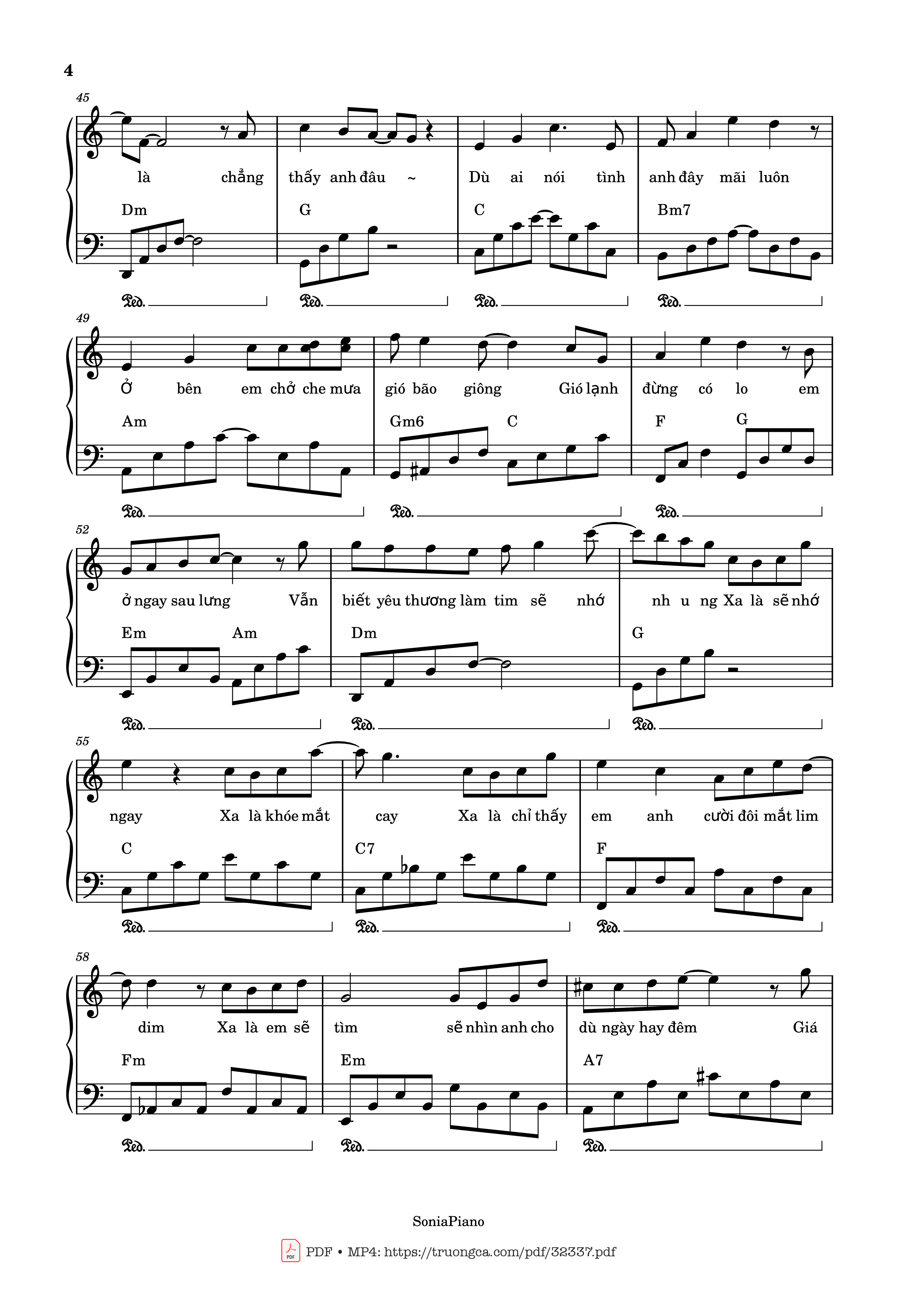 Page 4 of Sheet music PDF Trời Giấu Trời Mang Đi Piano - Viruss