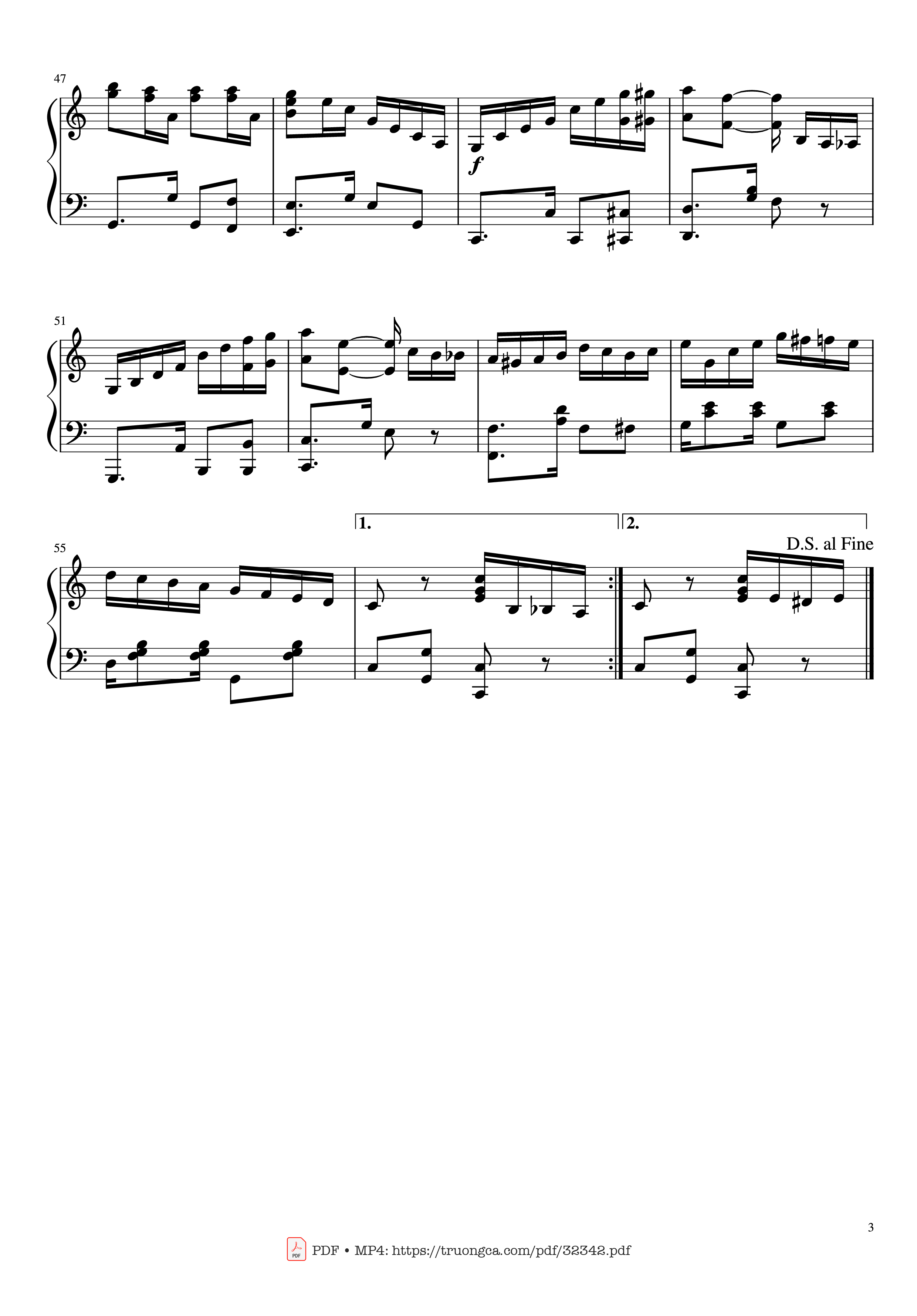 Page 3 of Sheet music PDF Piano Tico Tico no fubá Piano - Zequinha Abreu