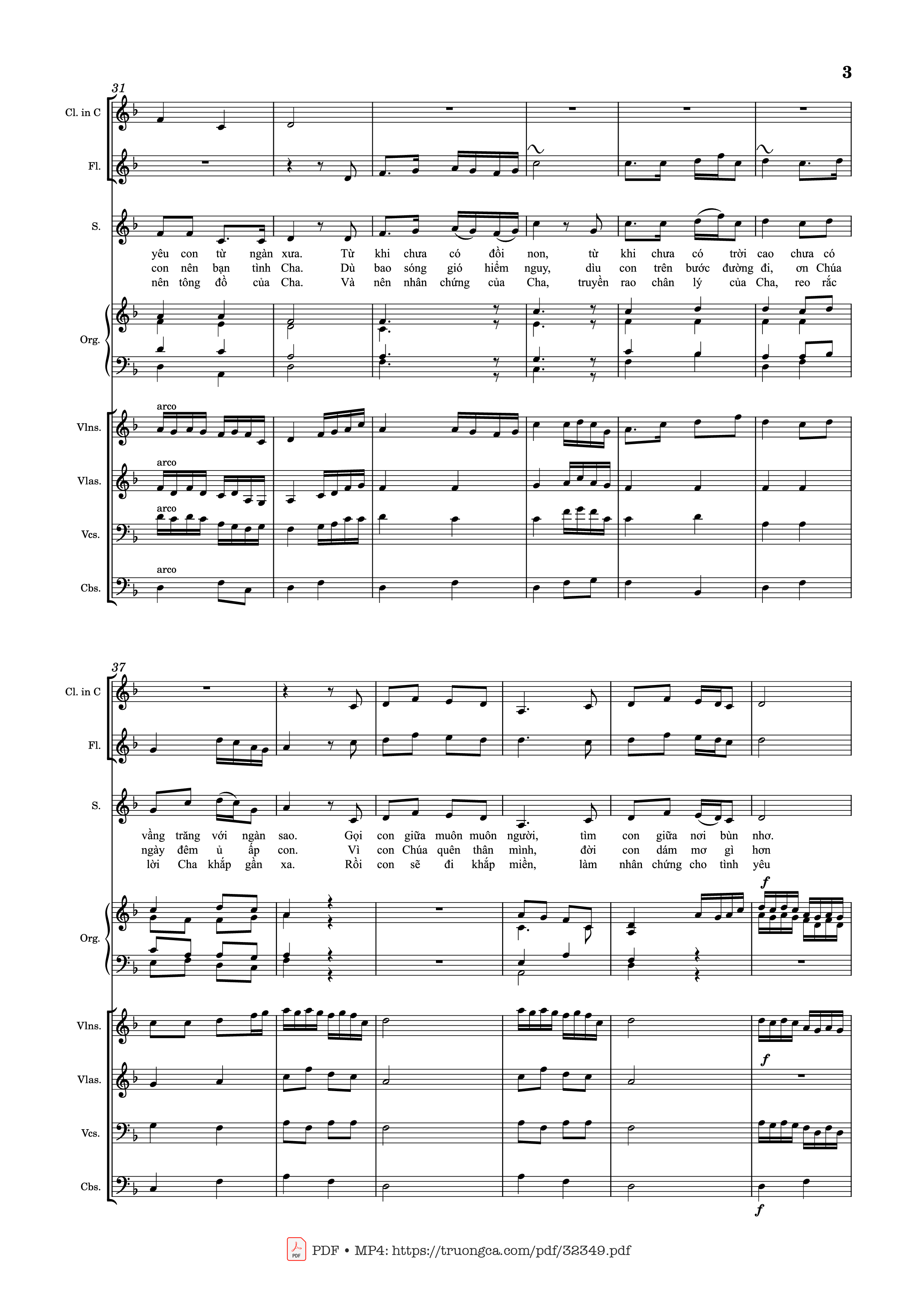Page 3 of Sheet music PDF Tình Chúa Cao Vời (Hợp xướng Violin, Organ, Sáo) - Lm. Duy Thiên