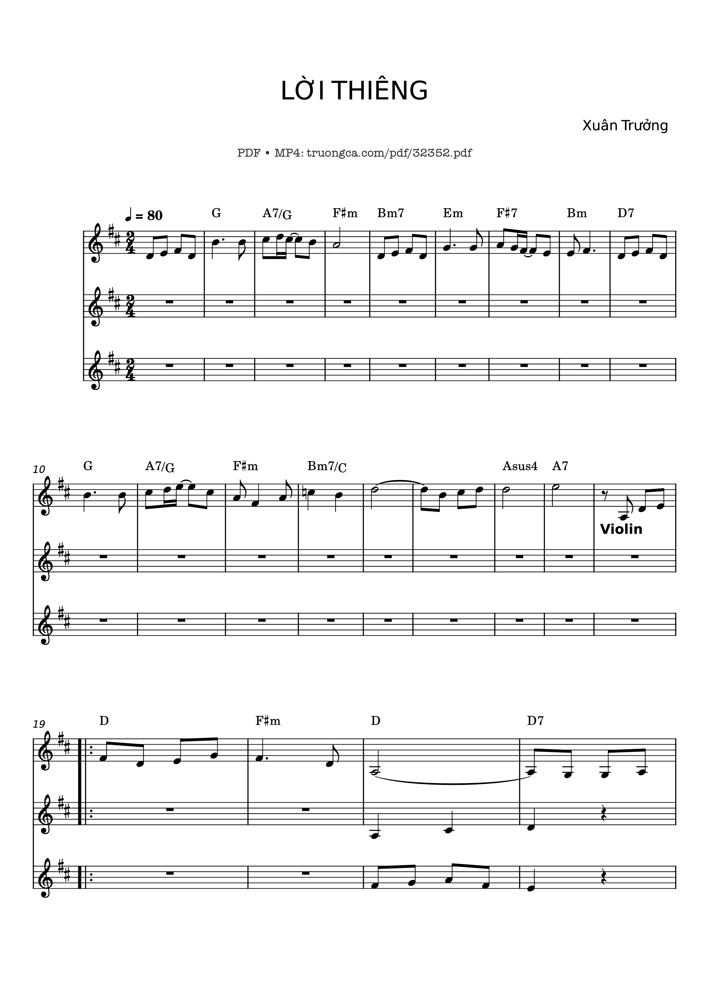 Sheet PDF of Lời Thiêng Violin, Intro