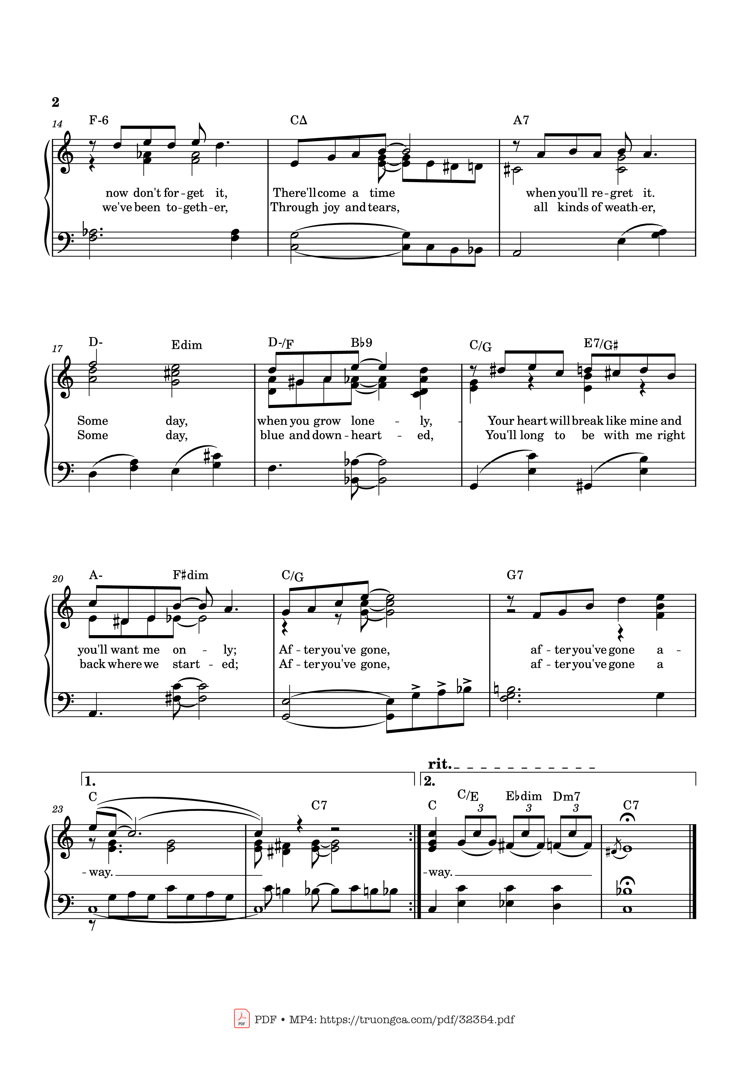 Page 2 of Sheet music PDF Piano After You